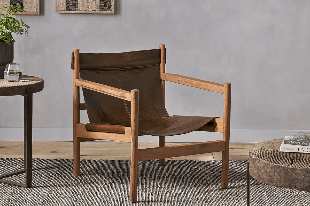 Nkuku - Dalibar Leather Lounger - Tan