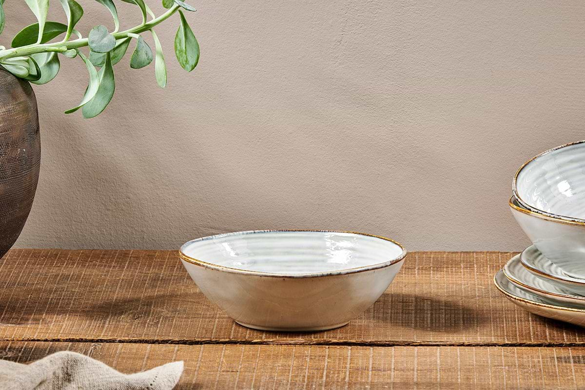 Nkuku - Dhanuk Ceramic Cereal Bowl - Cream