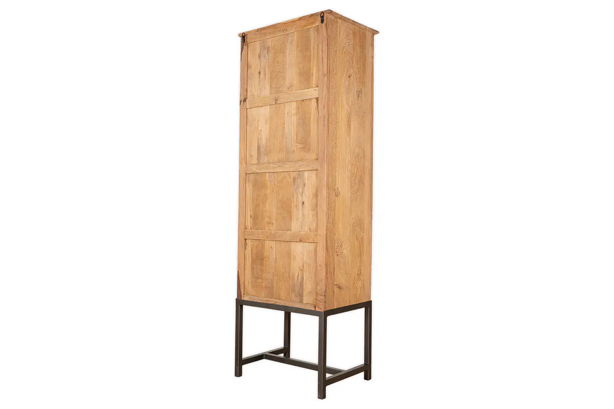 Nkuku - Nirvi Mango Wood & Iron Tall Cabinet - Black