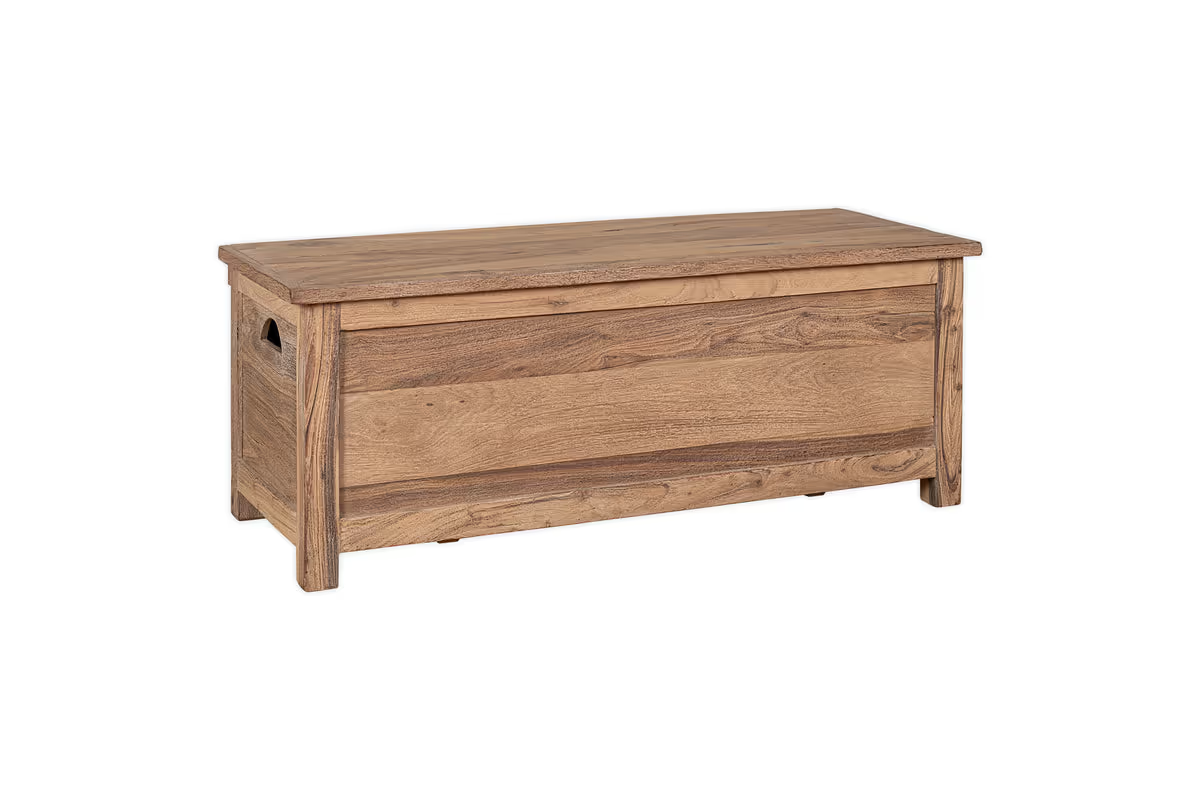 Nkuku - Karadi Reclaimed Wood Storage Bench - Natural