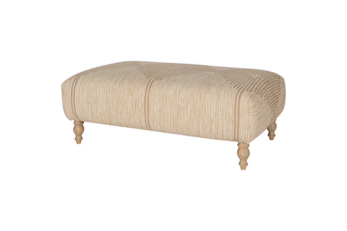 Nkuku - Aranya Upholstered Ottoman - Natural
