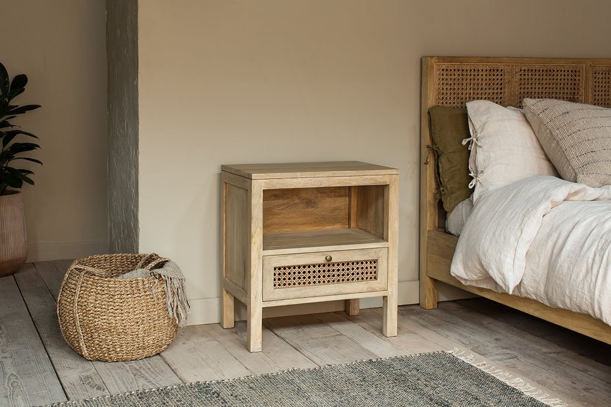 Nkuku - Kanz Mango Wood Bedside Table