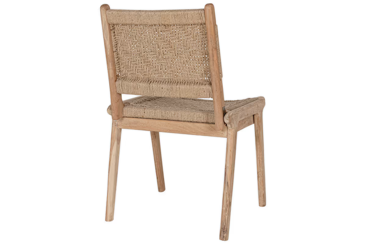 Nkuku - Vinay Woven Armless Dining Chair - Natural