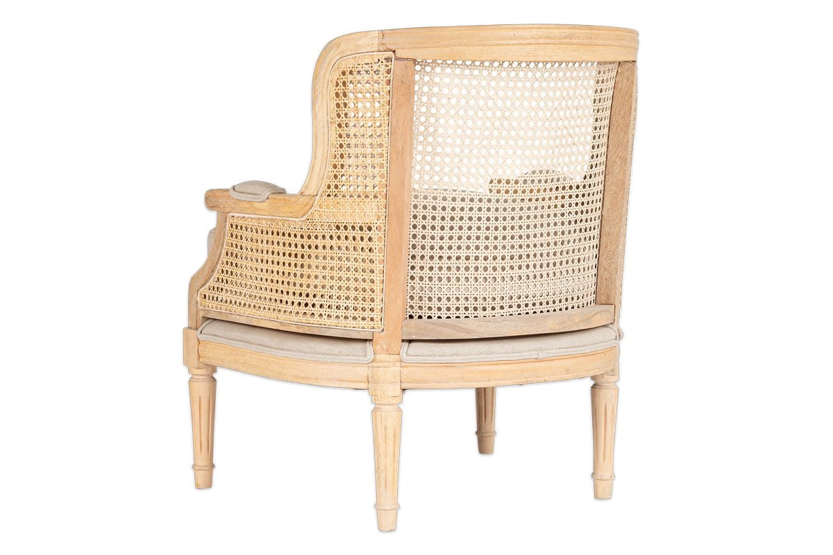 Nkuku - Kaziria Cane & Linen Armchair - Natural