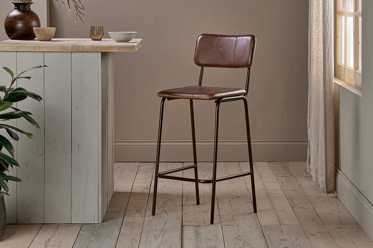 Nkuku - Ukari Counter Chair - Chocolate Brown