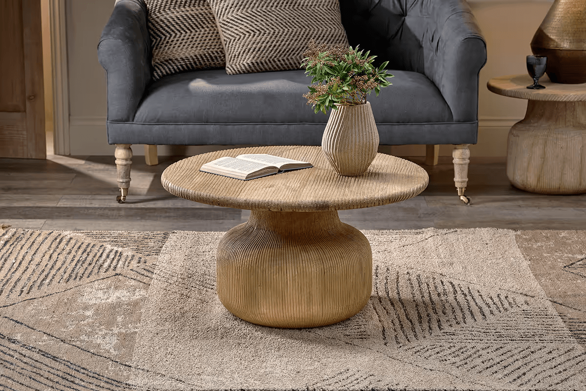 Nkuku - Vivan Grooved Wood Coffee Table