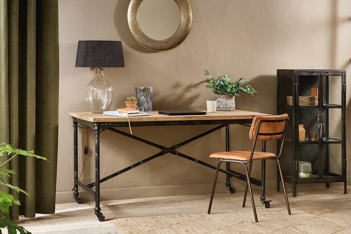 Nkuku - Benia Iron & Reclaimed Wood Desk