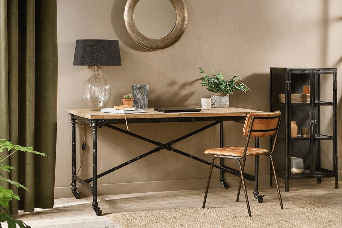 Nkuku - Benia Iron & Reclaimed Wood Desk