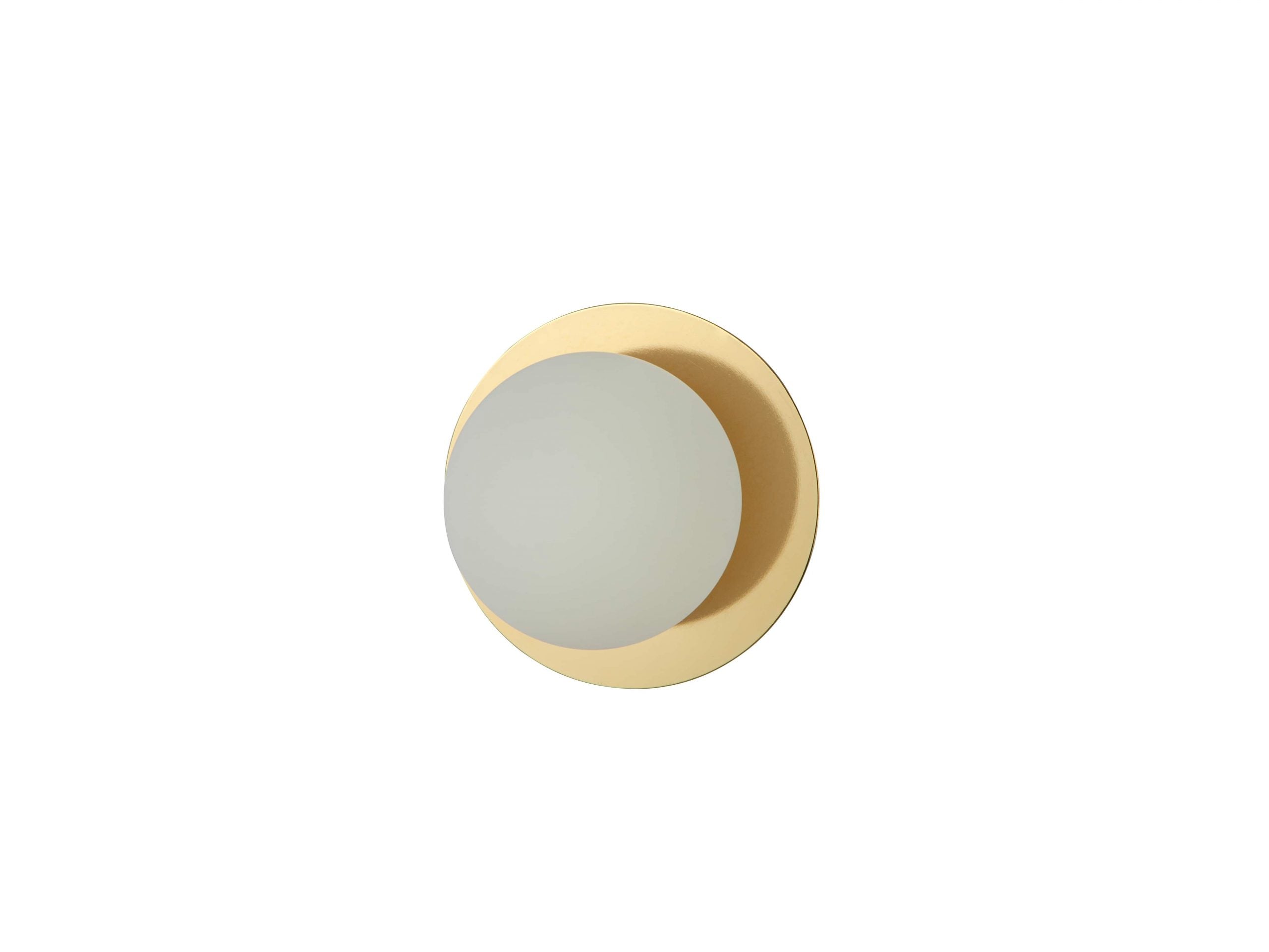 0163 Opal Disk Wall Light Brass-min
