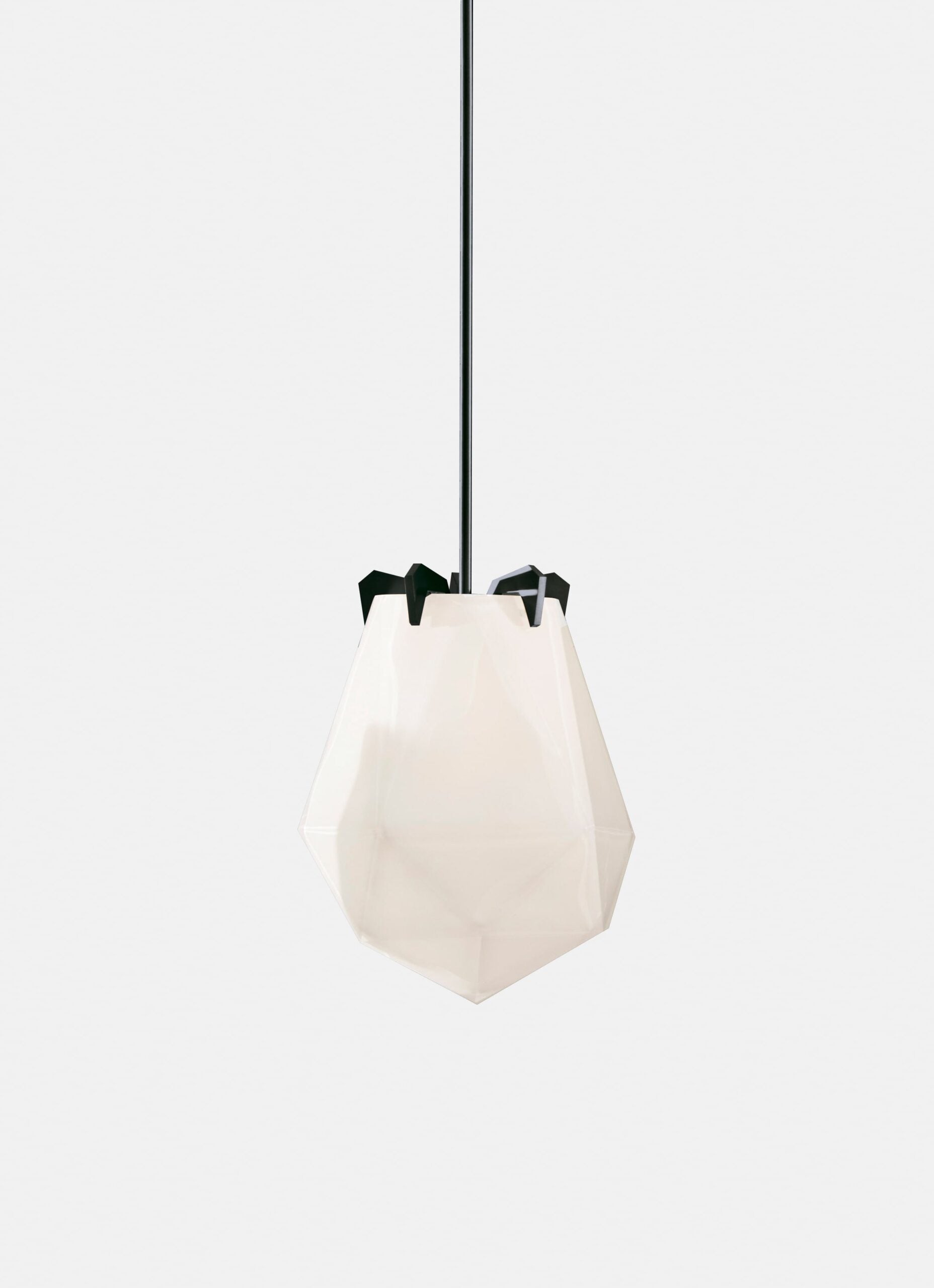 BRIOLETTE LARGE PENDANT-ALABASTER WHITE GLASS-BLACKENED STEEL FINISH-GABRIEL SCOTT-min