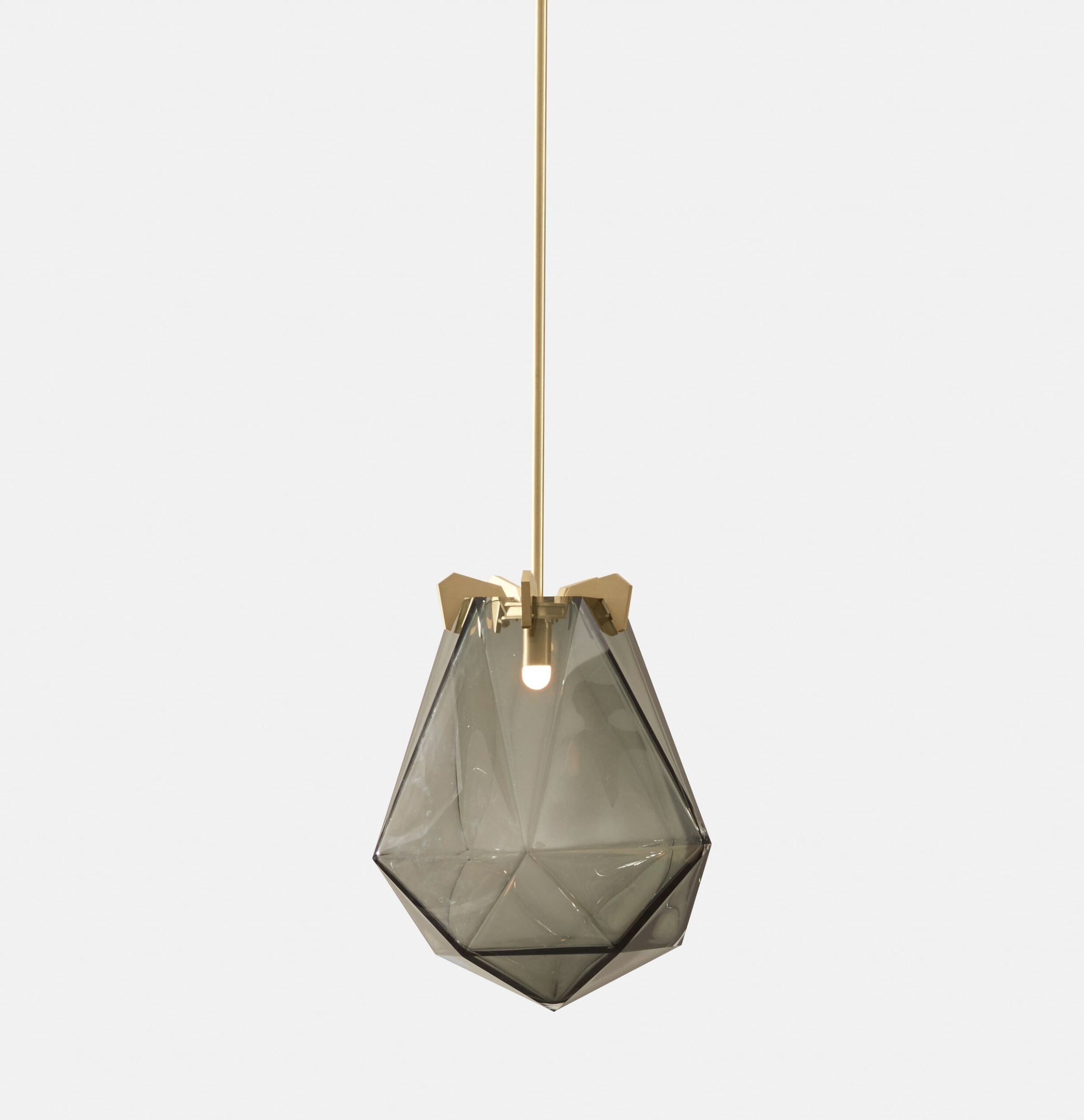 BRIOLETTE LARGE PENDANT-SMOKED GRAY GLASS-SATIN BRASS FINISH-GABRIEL SCOTT-min
