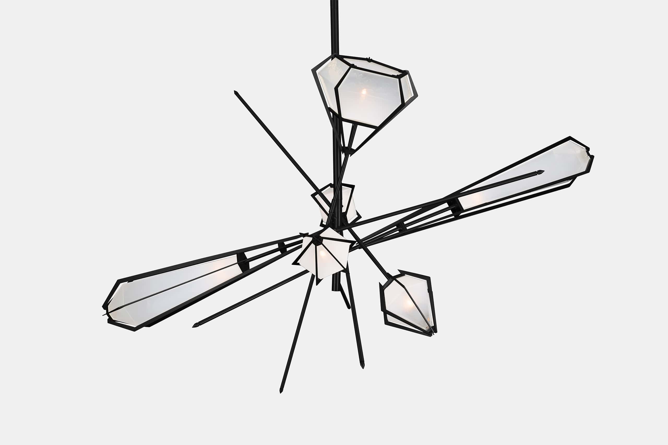 HARLOW LARGE CHANDELIER-ALABASTER WHITE GLASS-BLACKENED STEEL FINISH-GABRIEL SCOTT-min