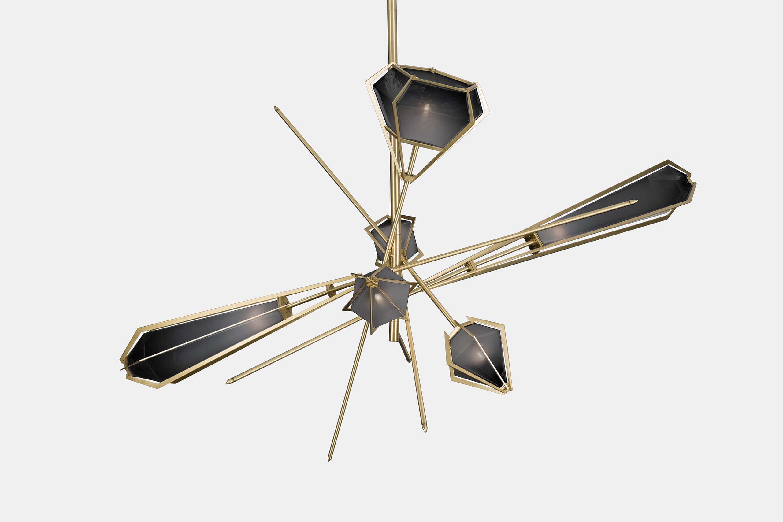 HARLOW LARGE CHANDELIER-SMOKED GRAY GLASS-SATIN BRASS FINISH-GABRIEL SCOTT-min