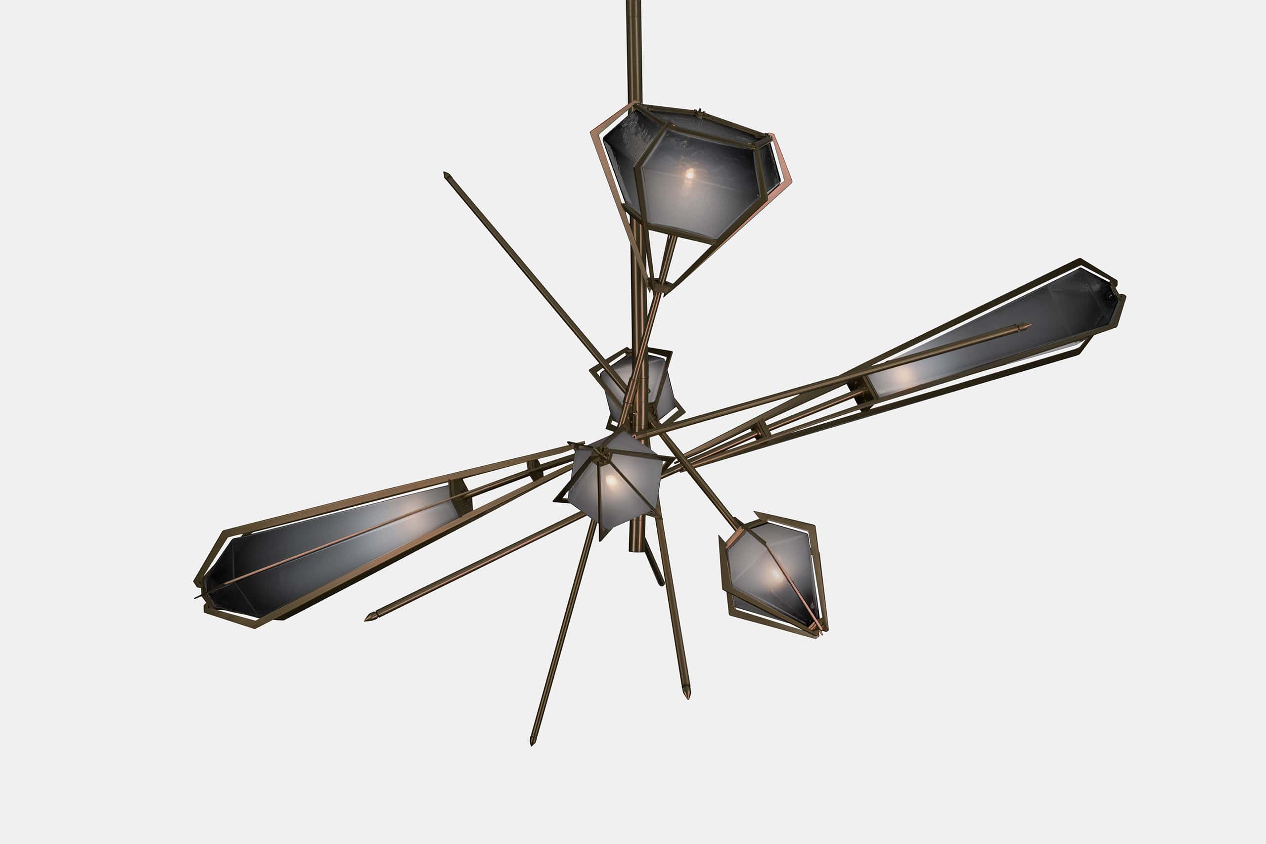 HARLOW LARGE CHANDELIER-SMOKED GRAY GLASS-SATIN BRONZE FINISH-GABRIEL SCOTT-min