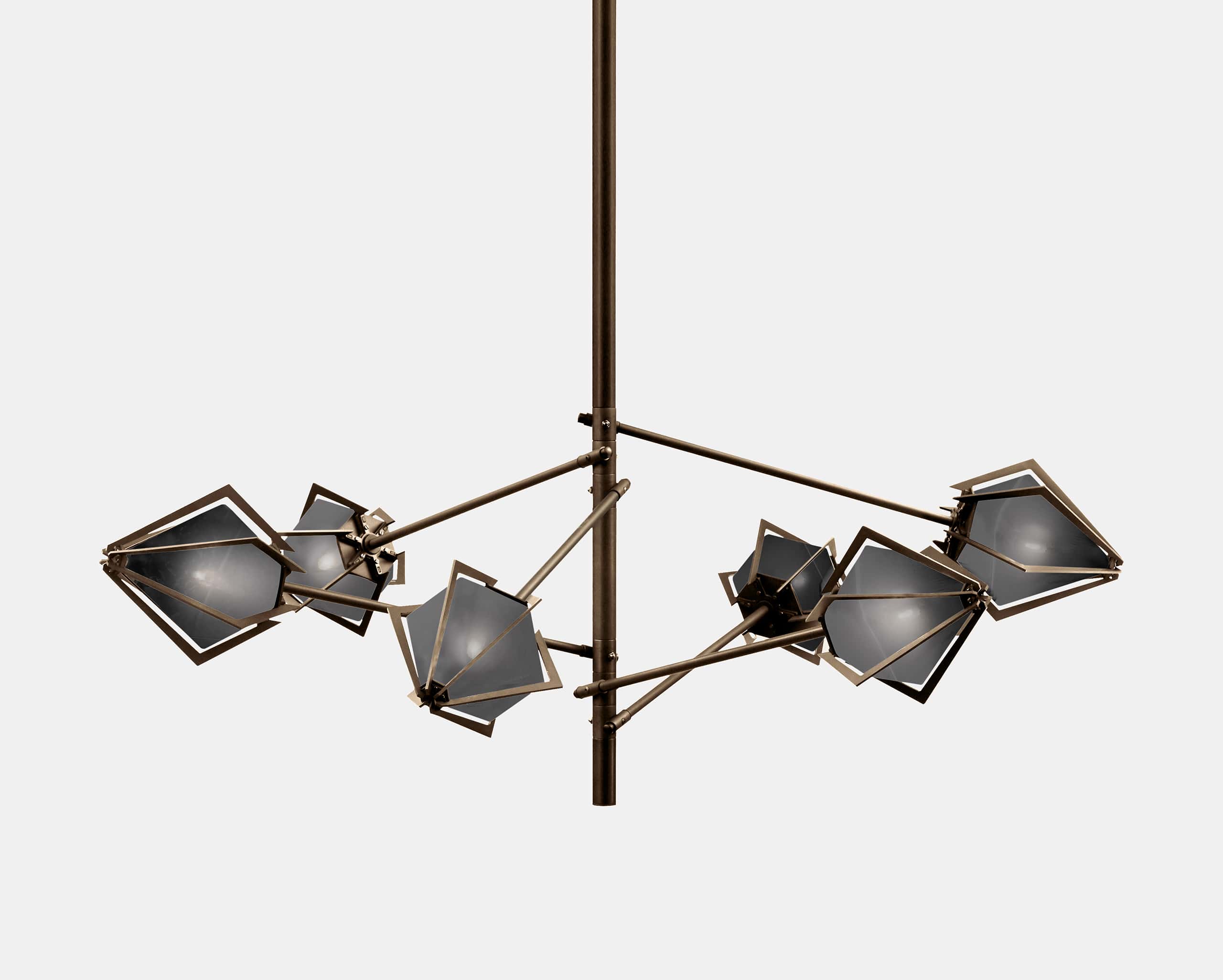 HARLOW SPOKE SMALL CHANDELIER-SMOKED GRAY GLASS-SATIN BRONZE-GABRIEL SCOTT-min