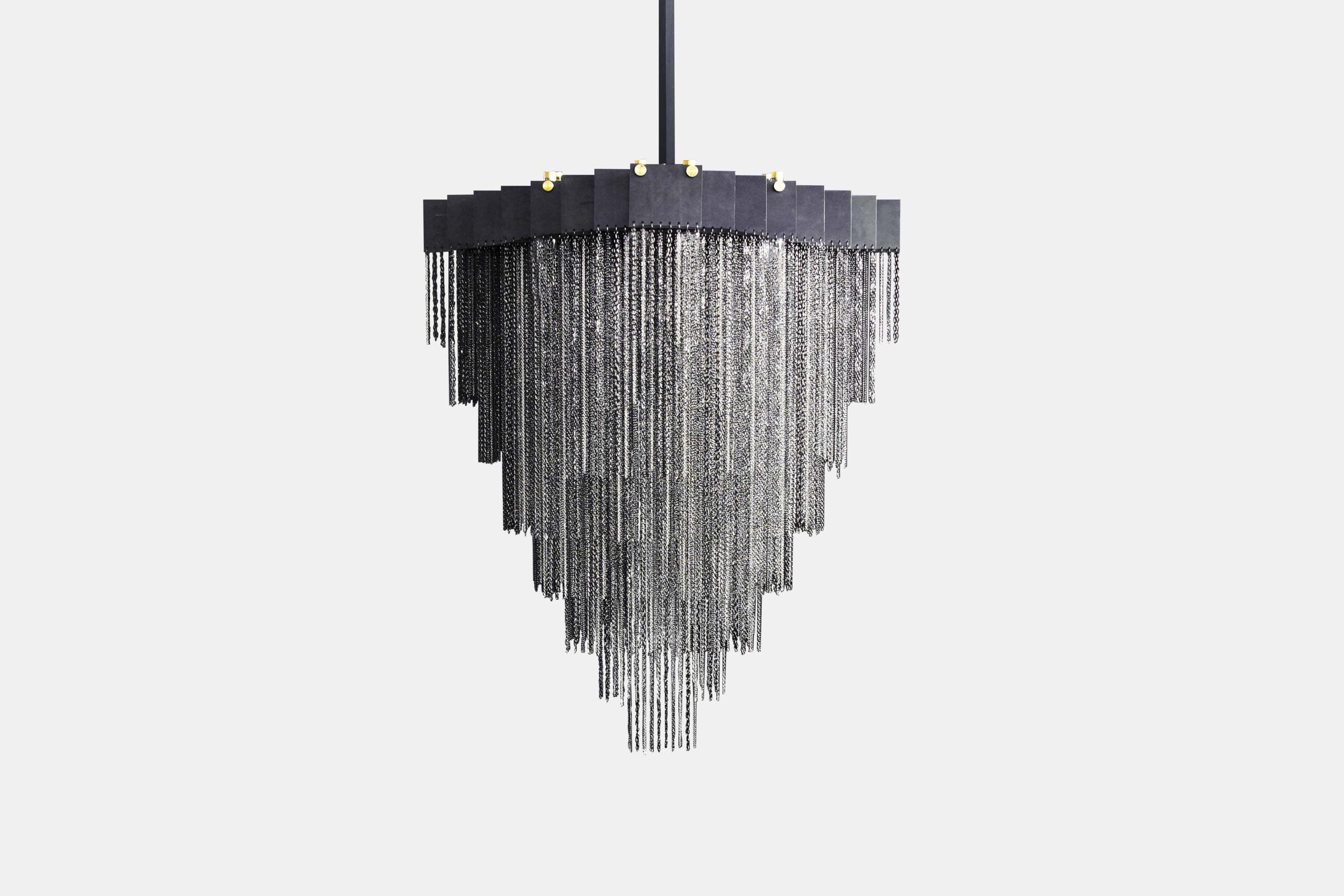 Kelly Small_Large Chandelier - Blackened Steel-min