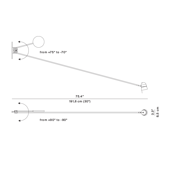 Luceplan Counterbalance dimensions