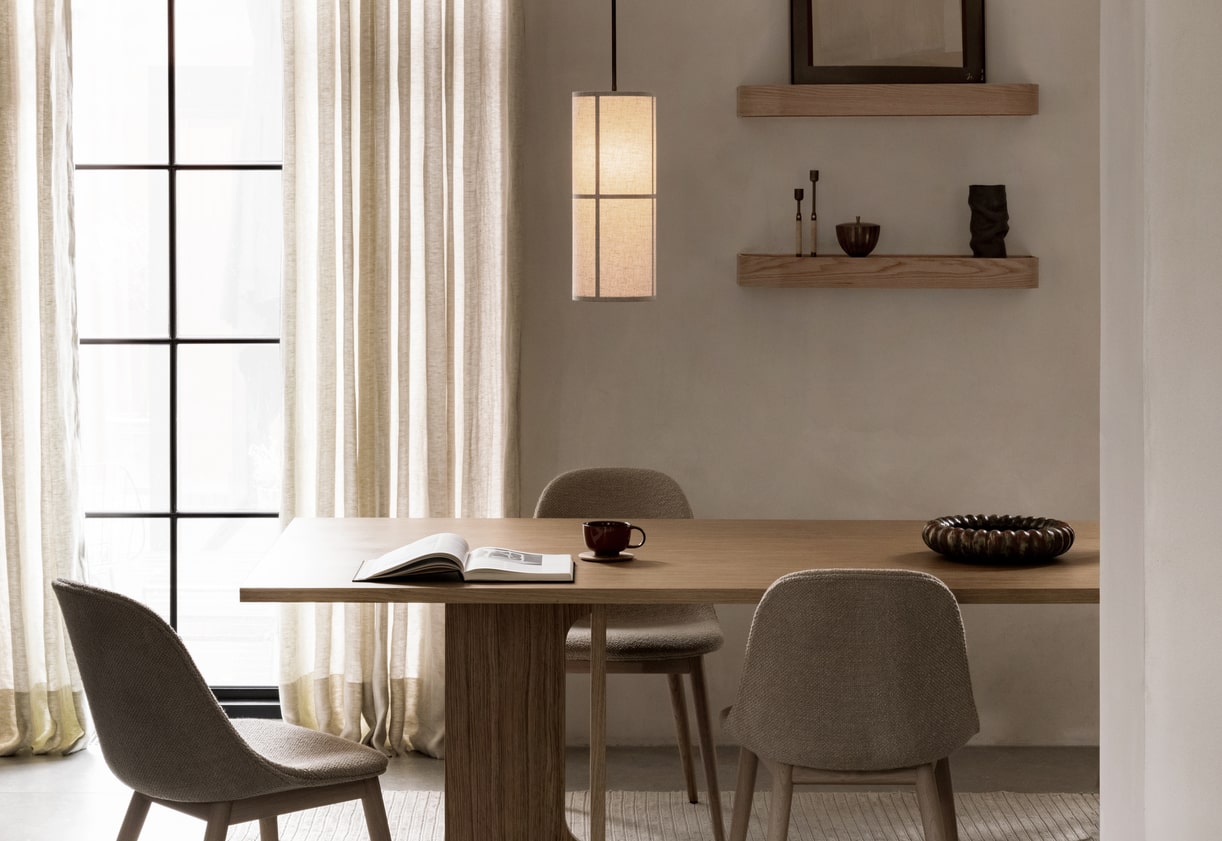 MENU_Androgyne_Dining_Table_Harbour_Side_Chair_Epoch_Shelf_Hashira_Pendant_NNWD_Duca-min