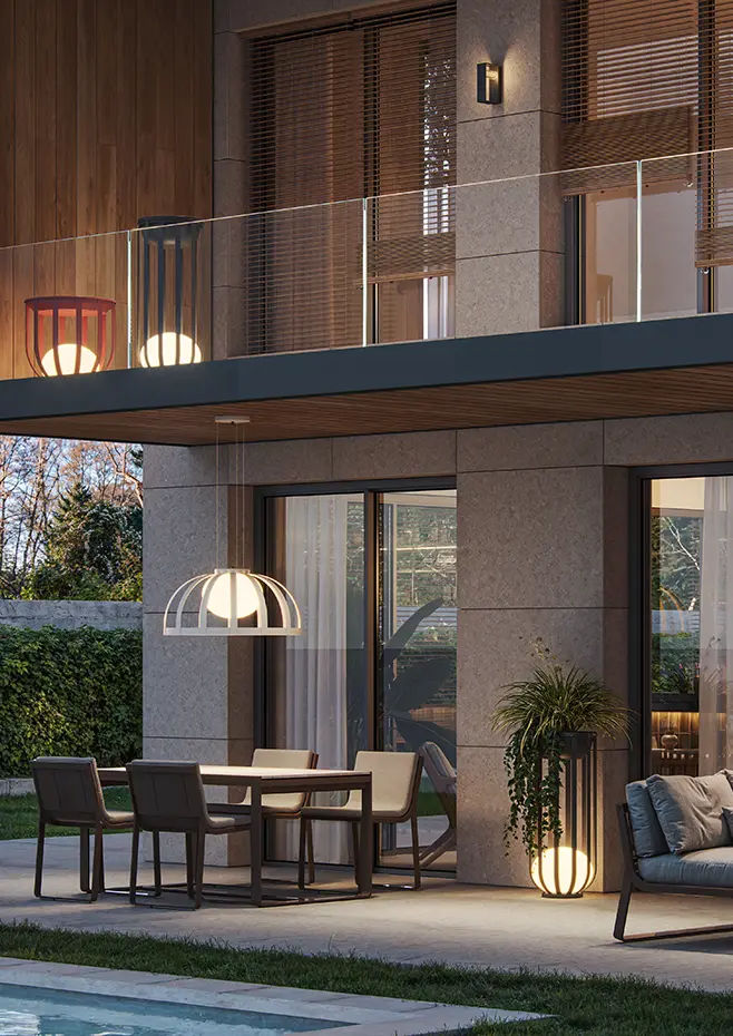 Estiluz - Bols Floor lamps - 4027X - Outdoor - 96 Anthracite