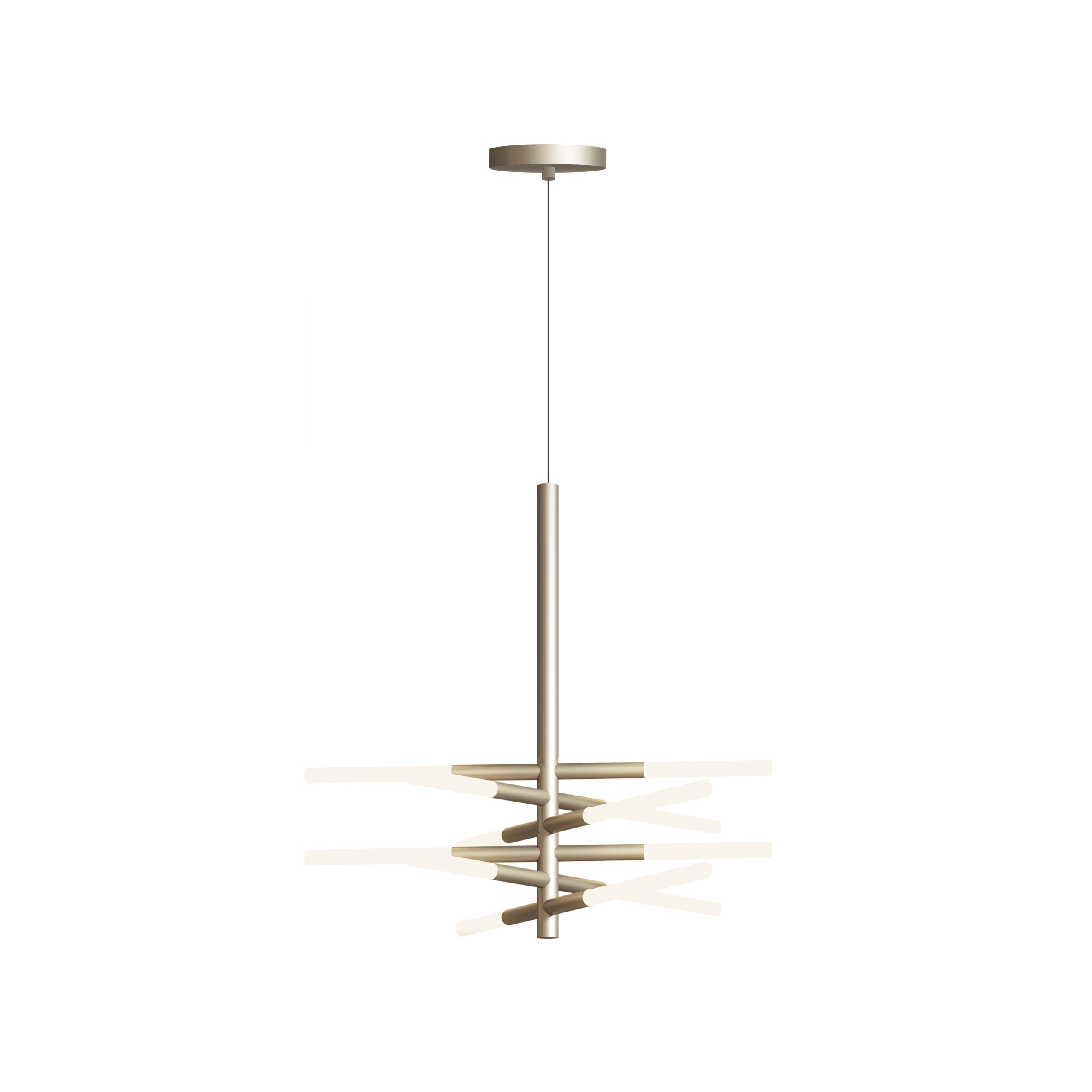 Contardi Lighting Bianca SO Double Suspension Lamp - Brass