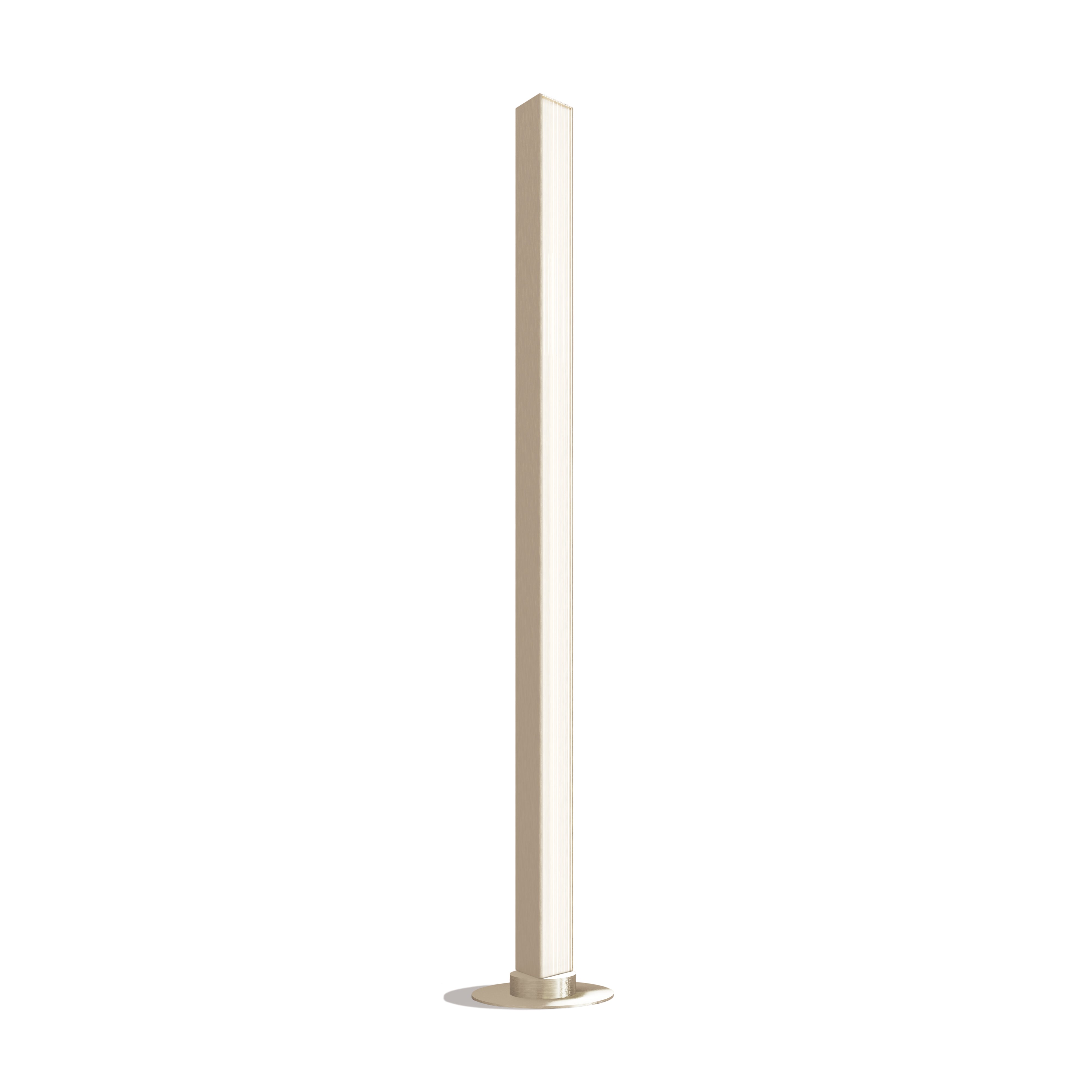 Contardi Lighting Stick Floor Lamp - Satin Golden Nickel - Ribbed Plexiglass