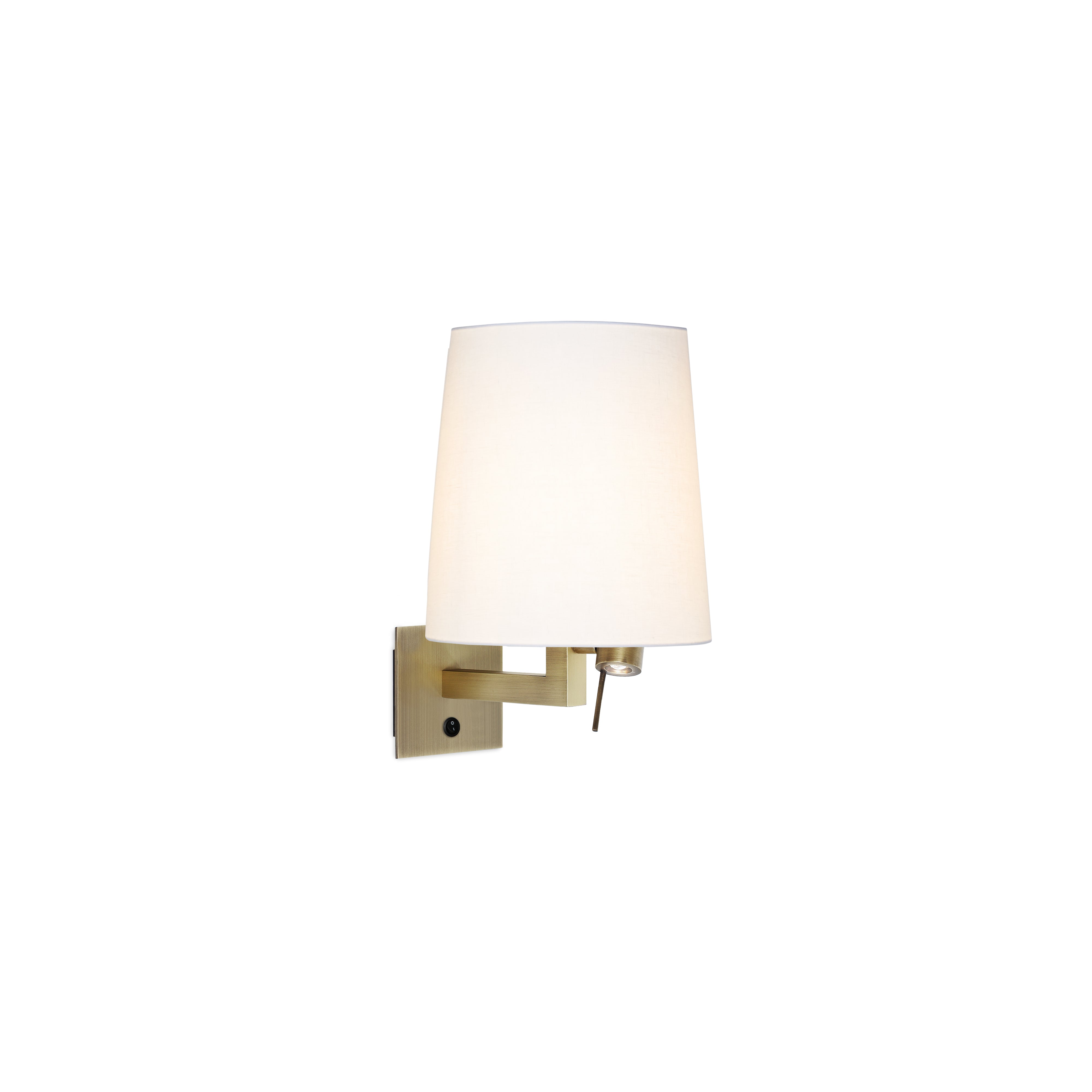 Contardi Lighting Tonda Led Wall Lamp - Matt Black Silk Lacquered - White Cotton 800