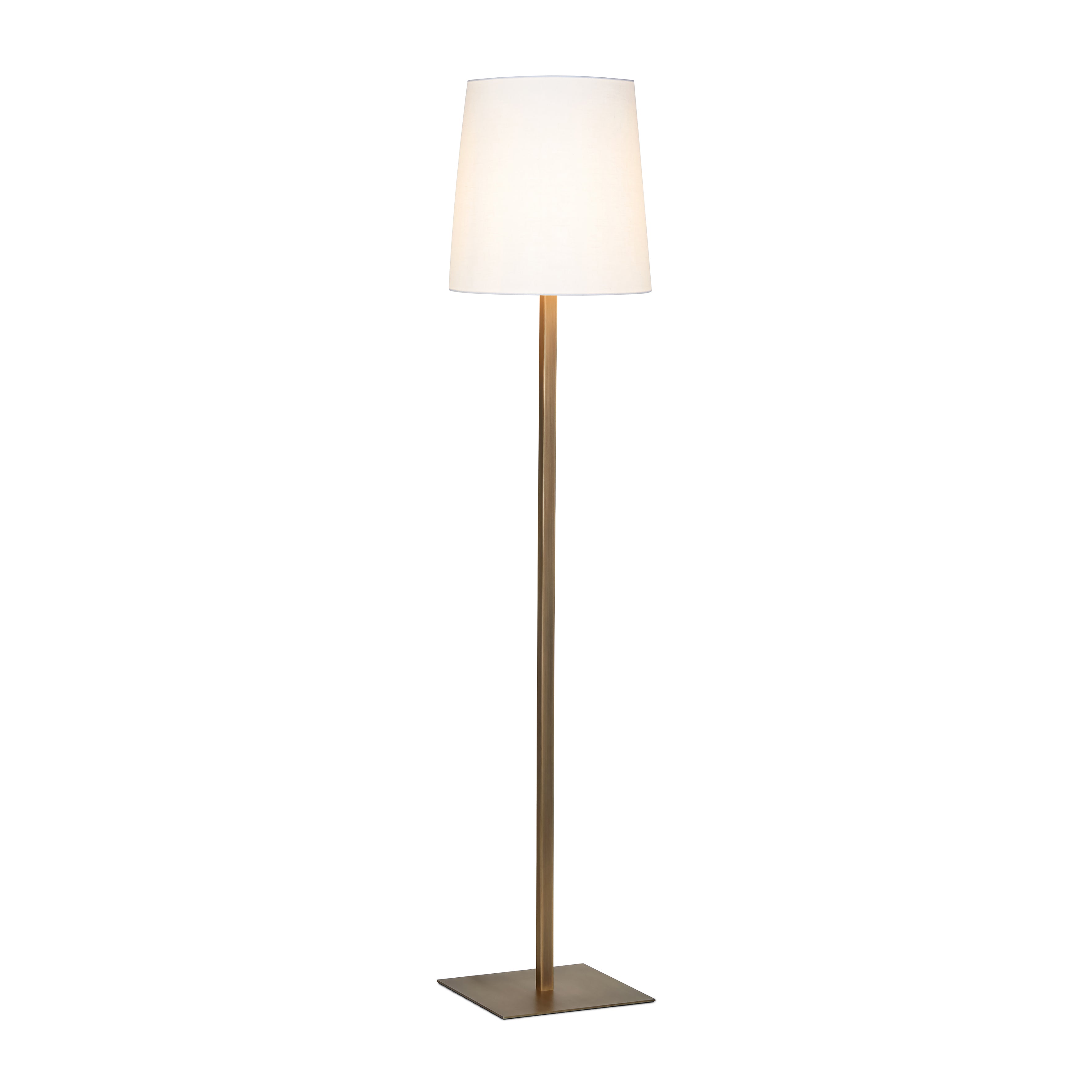 Contardi Lighting Tonda Floor Lamp - Matt Light Satin Bronze - White Cotton 800