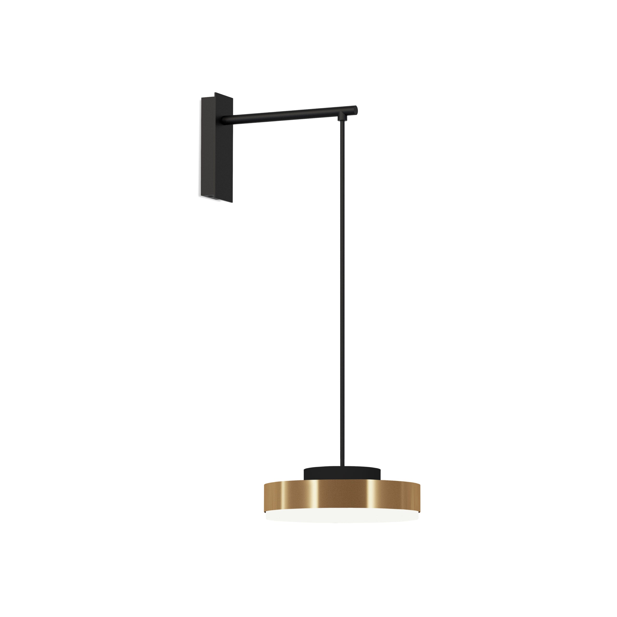 Contardi Lighting Discus Wall Lamp - Matt Black Silk Lacquered Polished Nickel - Small