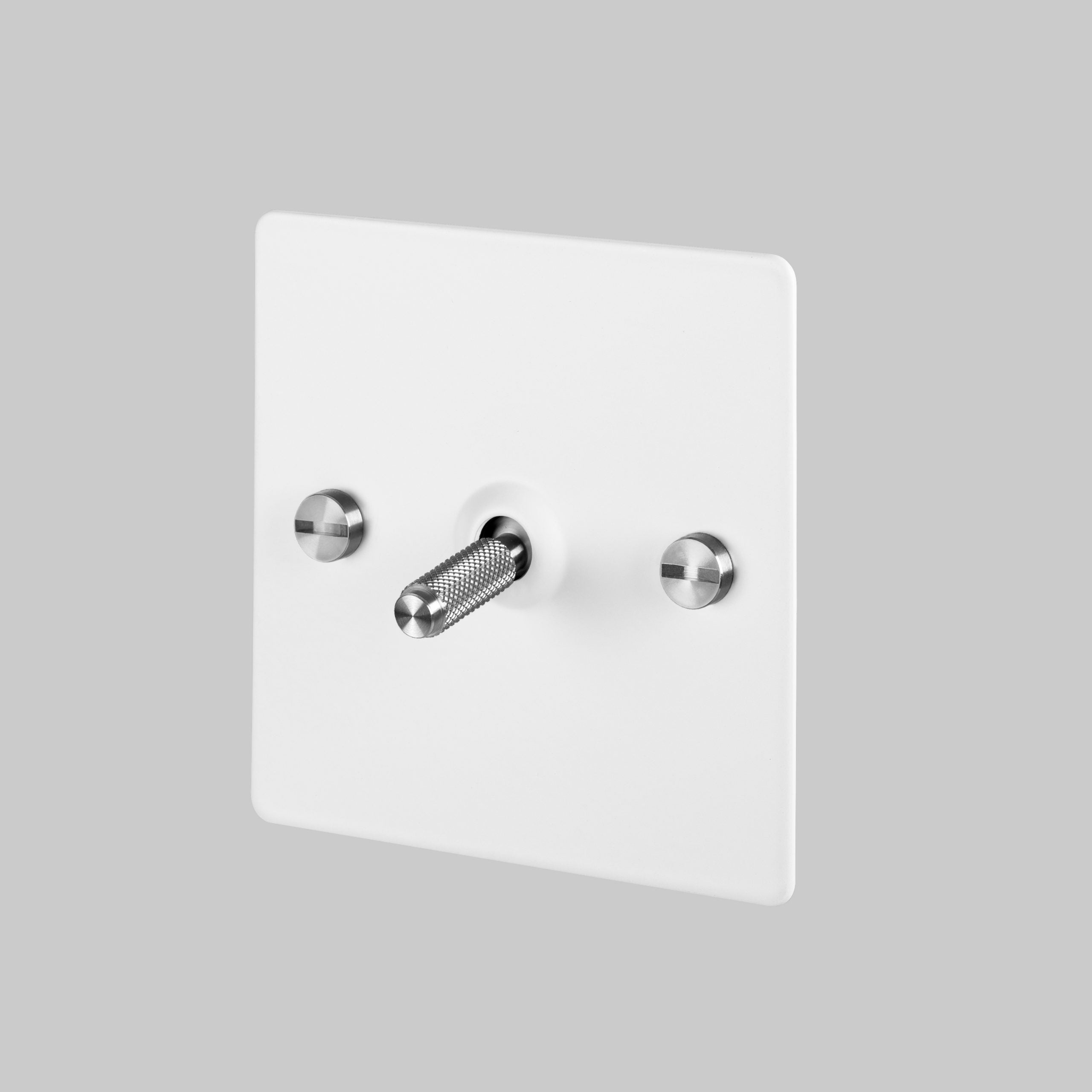Buster & Punch 1G Toggle Switch - White Plate - Steel Screws