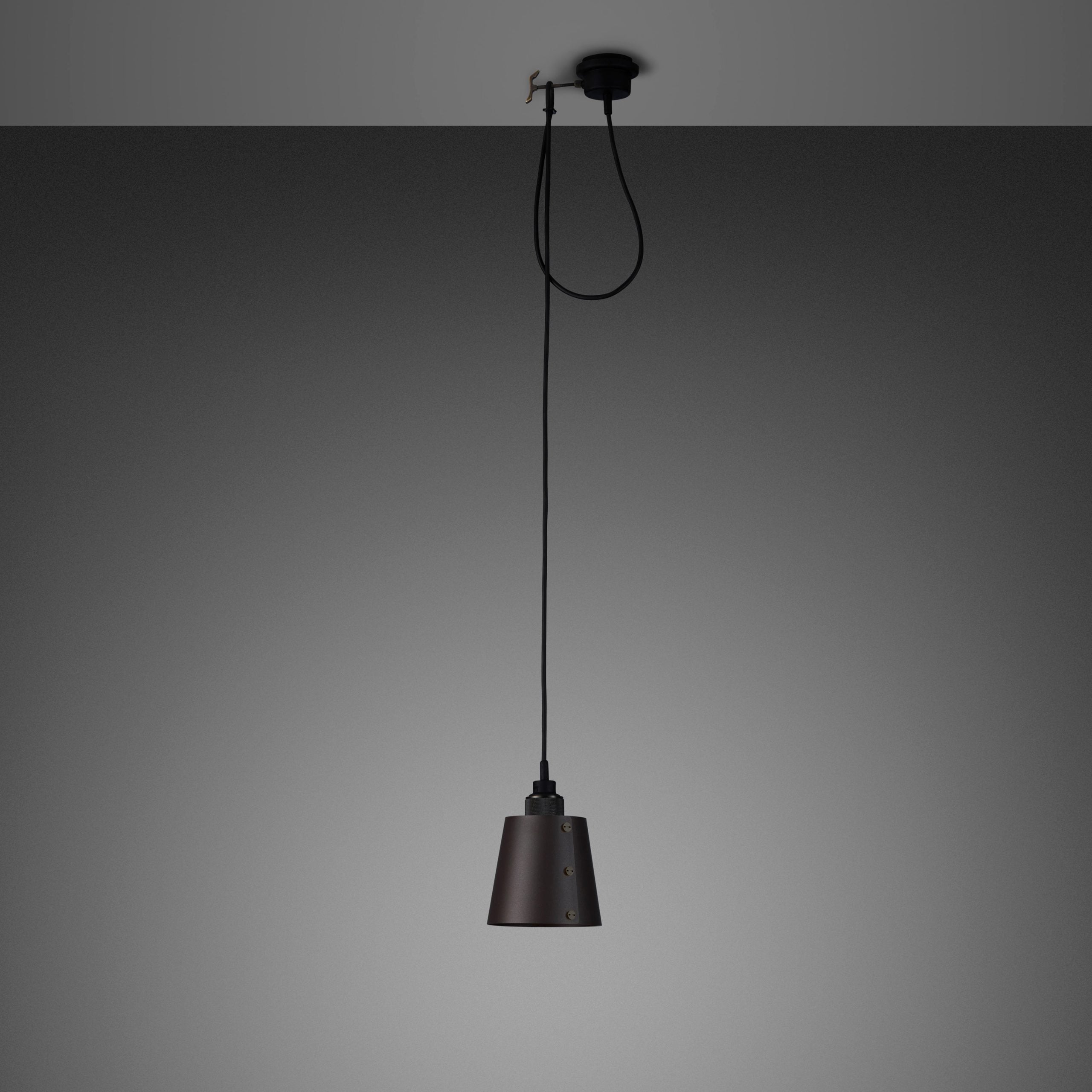 Buster & Punch Hooked Pendant Light -  1.0 - Small - Graphite - Smoked Bronze - 2.0m