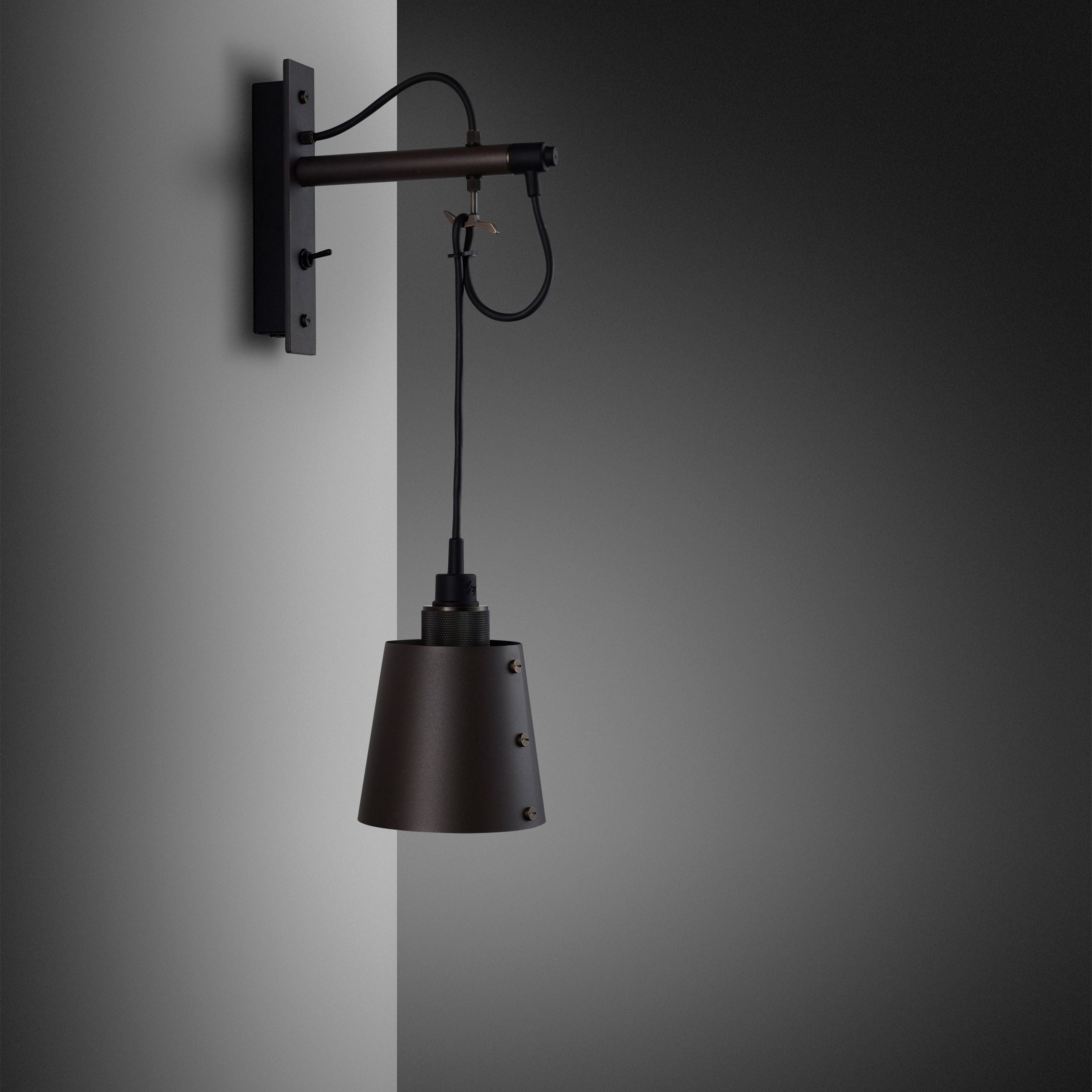 Buster & Punch Hooked Wall Light - Small - Graphite - Smoked Bronze