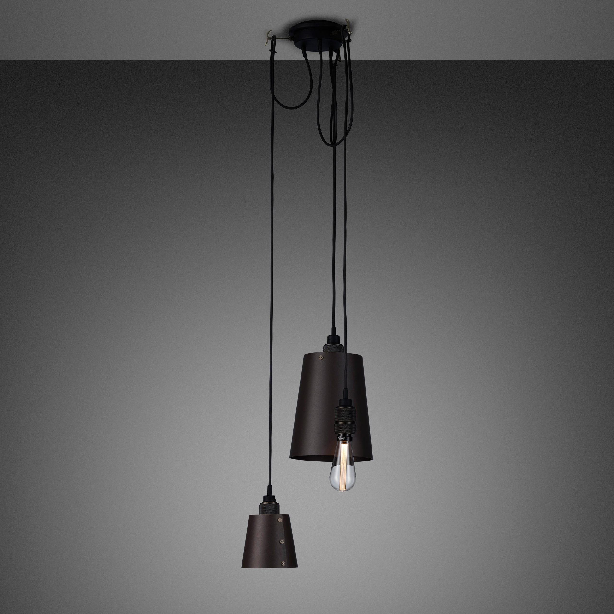 Buster & Punch Hooked Pendant Chandelier - 3.0 - Mix - Graphite - Smoked Bronze - 2.6m