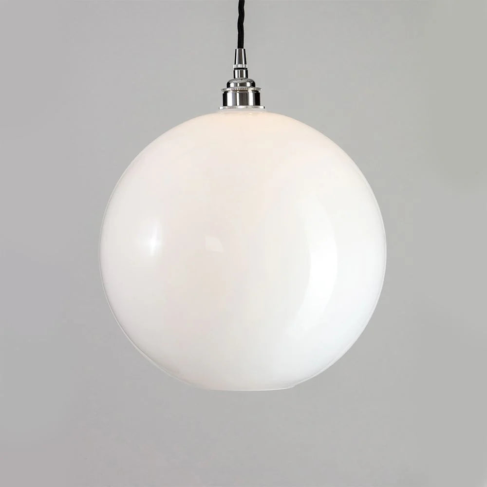 Old School Electric Adderley Pendant Light - Large - Polished nickel - 3m flex