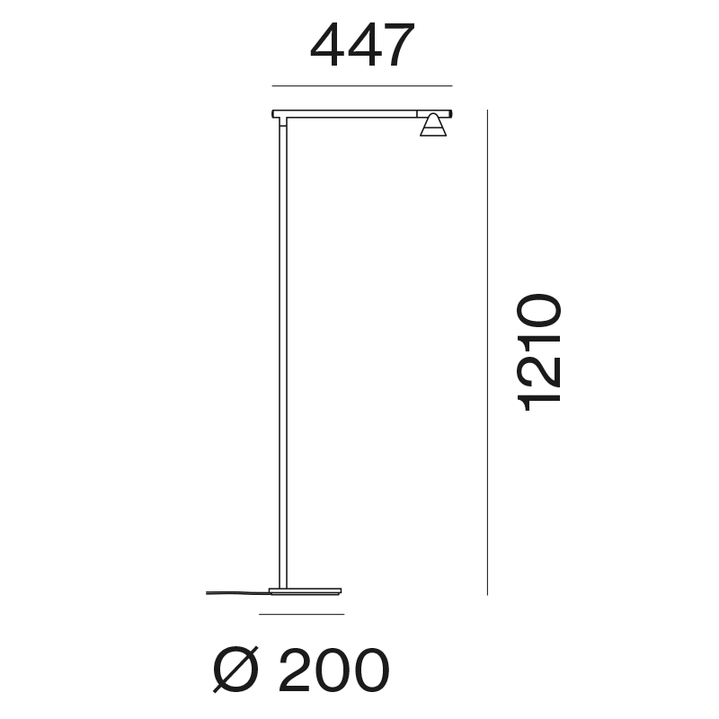 AGO Lighting Probe Floor Stand Light - Black