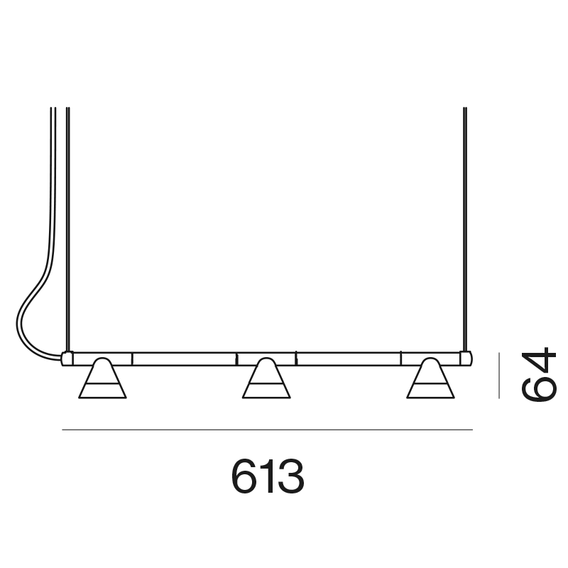 AGO Lighting Probe Pendant Rail Spot Light - Black