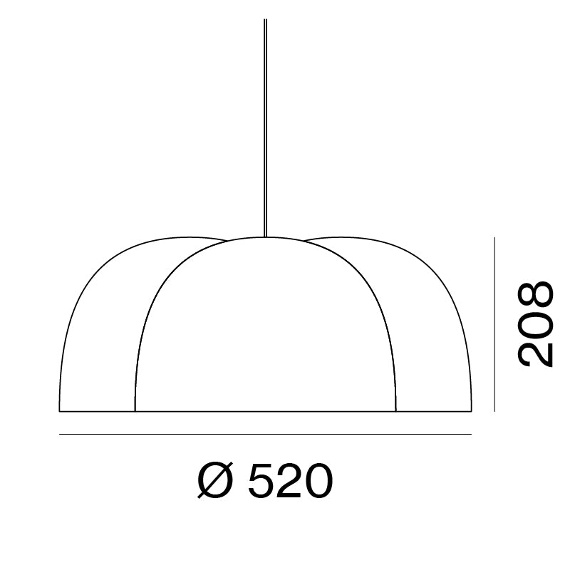 AGO Lighting Cotton Pendant Light - Large - Chocolate