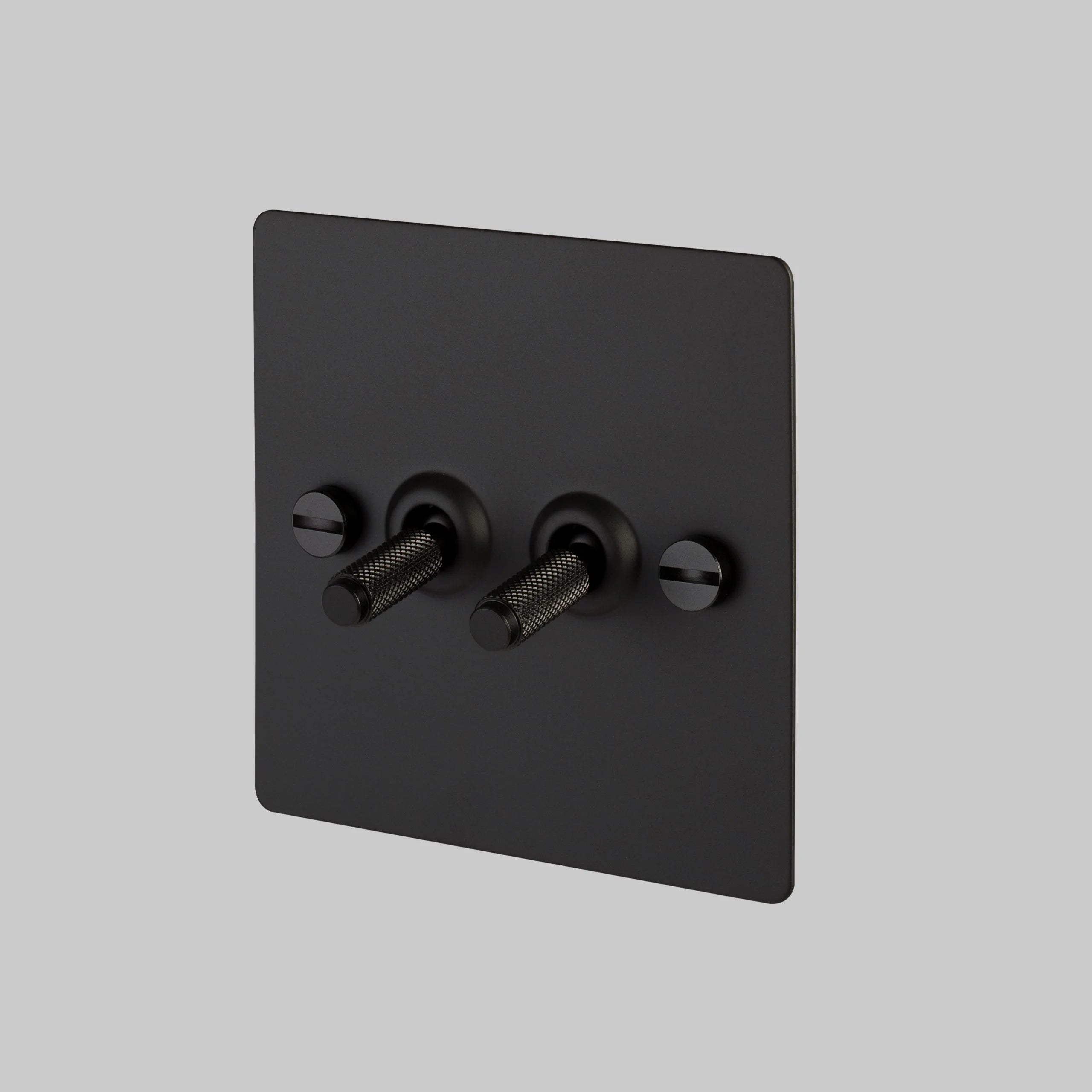 Buster & Punch 2G Toggle Switch - Black Plate - Black Screws
