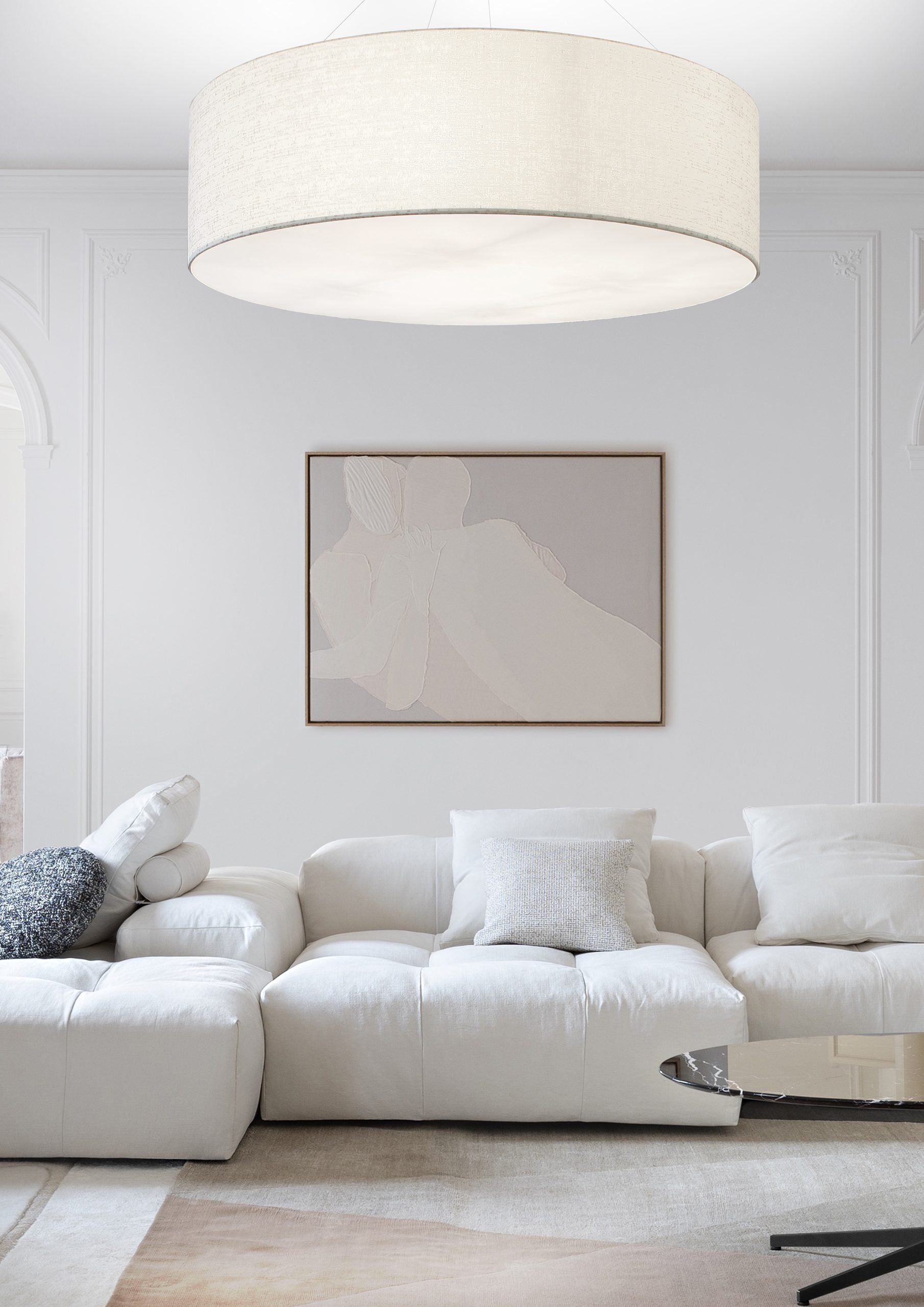 Contardi Lighting Circus LED SO Suspension 150 Lamp - White Linen