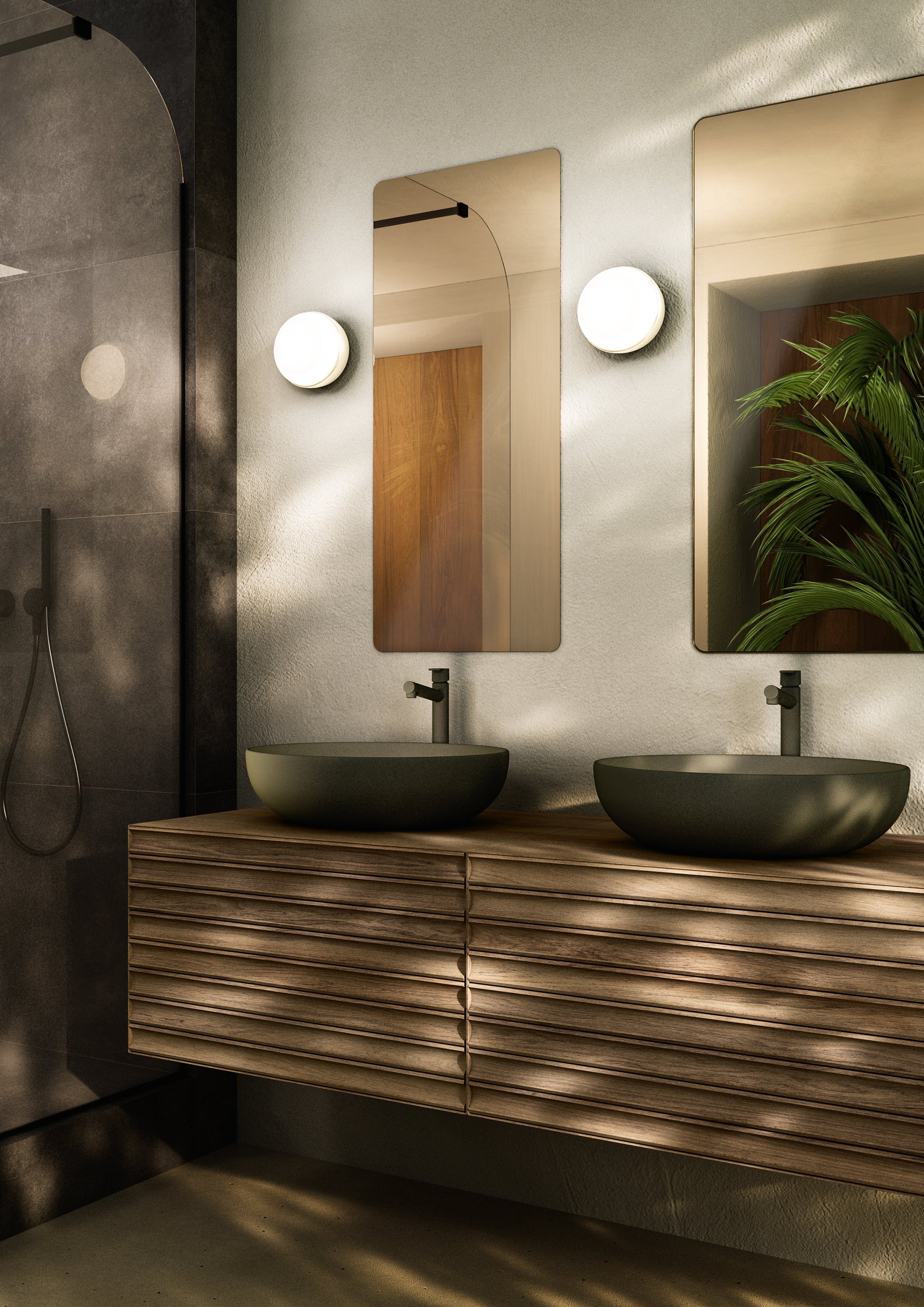 Contardi Lighting Kiki Wall light - Matt White Lacquered - Satin Opal Glass