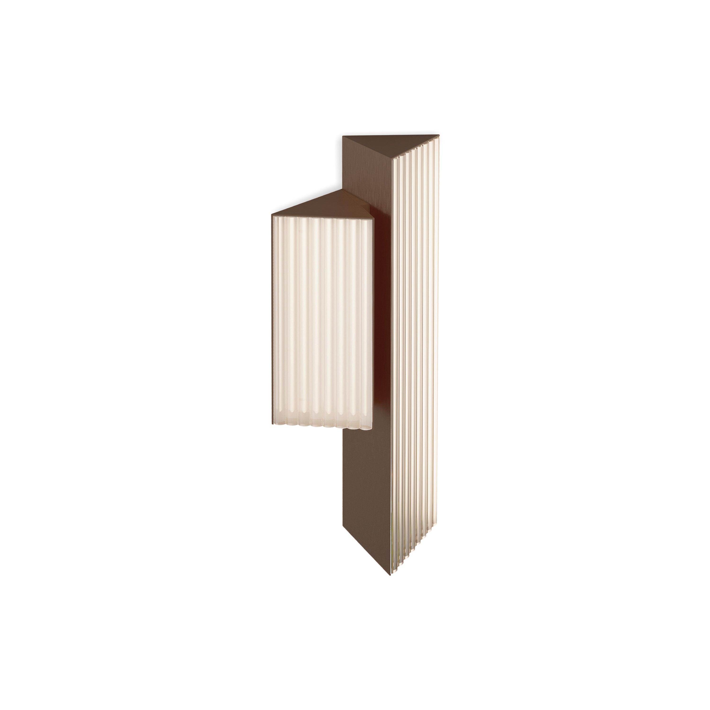 Contardi Lighting Stick Double Wall Lamp - Left - Brushed Bronze-Nickel - Ribbed Plexiglass