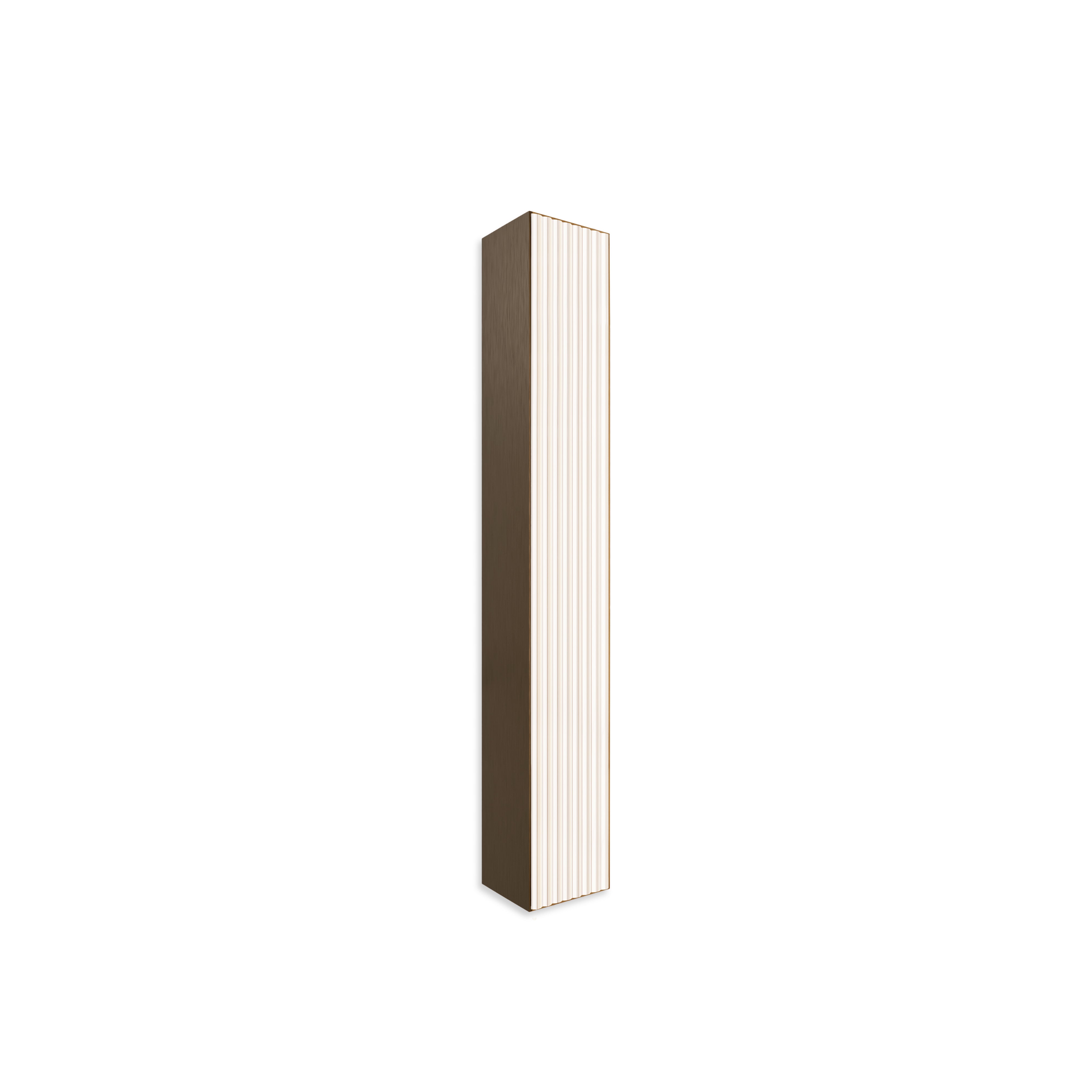 Contardi Lighting Stick Wall Lamp - Medium l.60 - Brushed Bronze-Nickel - Ribbed Plexiglass