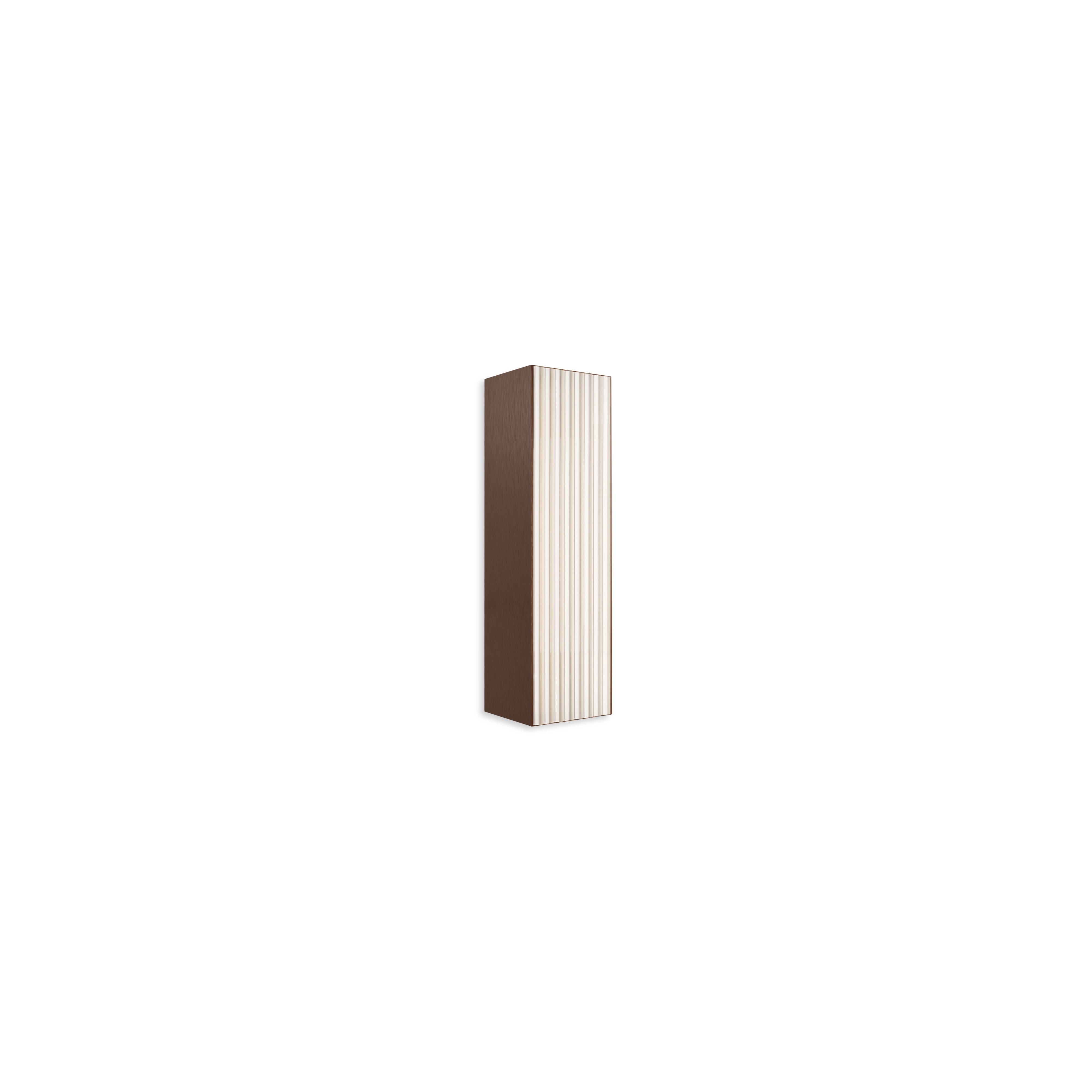 Contardi Lighting Stick Wall Lamp - Small l.30 - Brushed Bronze-Nickel - Ribbed Plexiglass