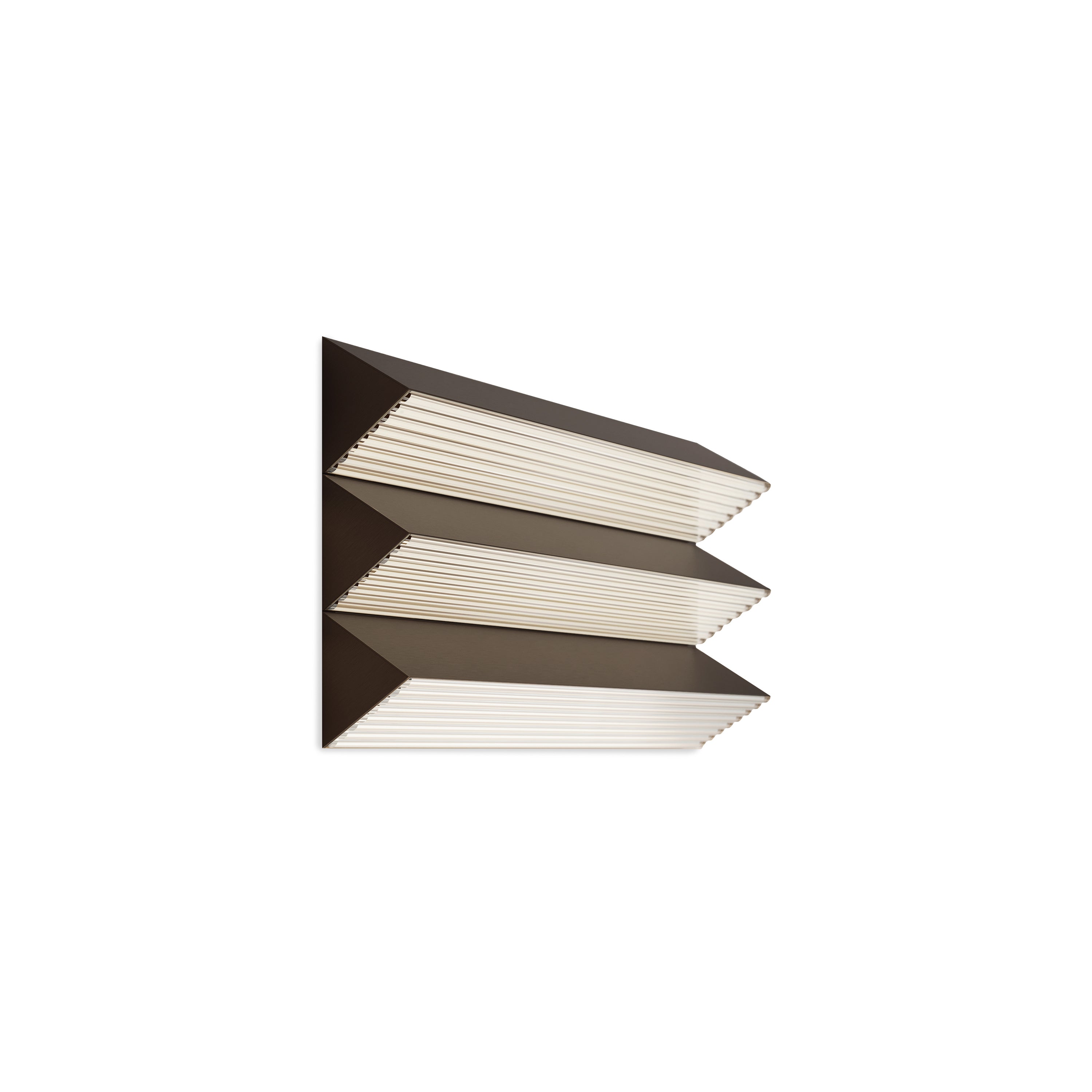 Contardi Lighting Stick Trio Wall Lamp - Brushed Bronze-Nickel - Ribbed Plexiglass