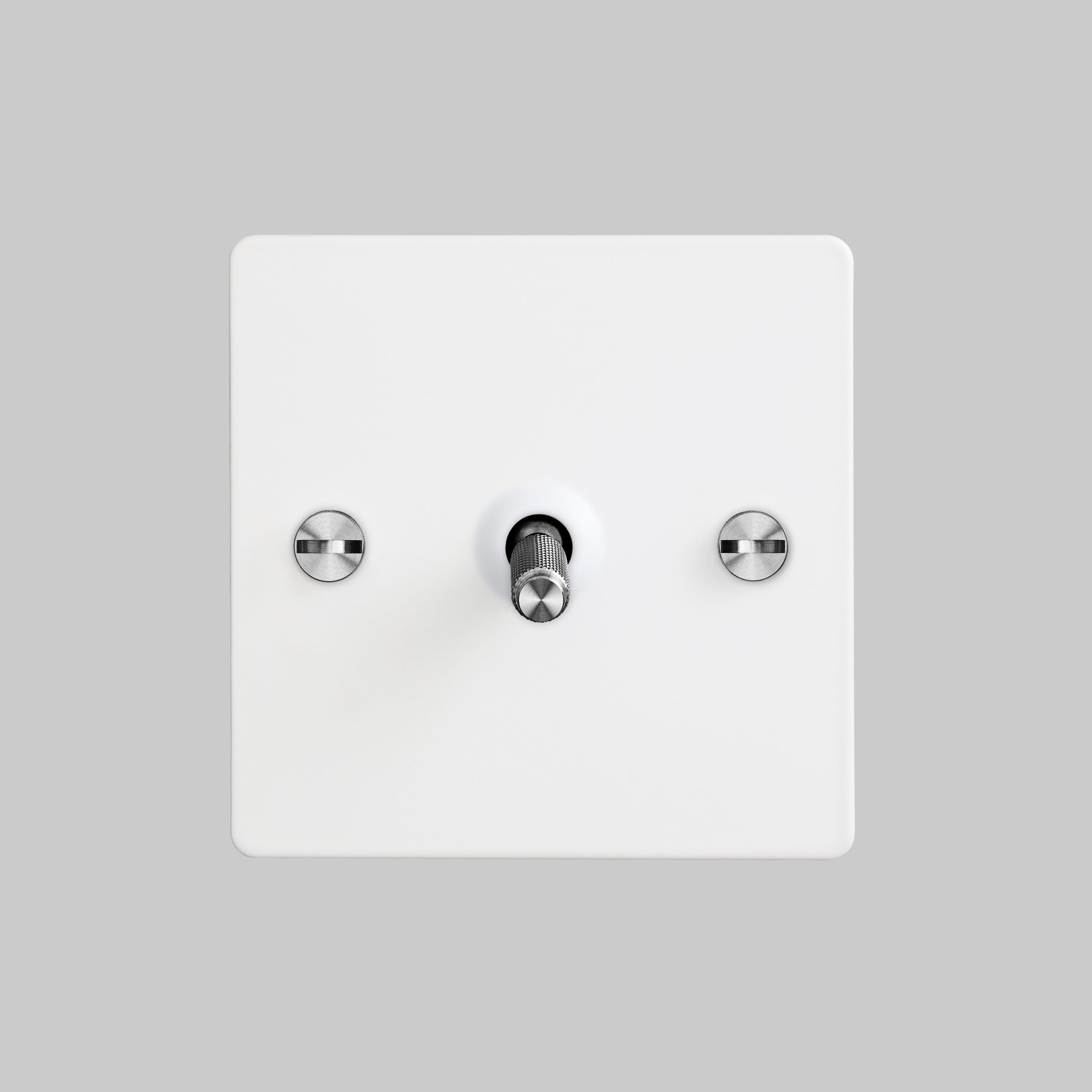 Buster & Punch 1G Toggle Switch - White Plate - Steel Screws
