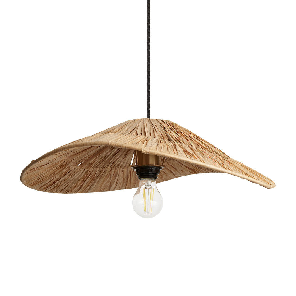 Industville - Raffia Ceiling Pendant Light - Hat - 20" Medium