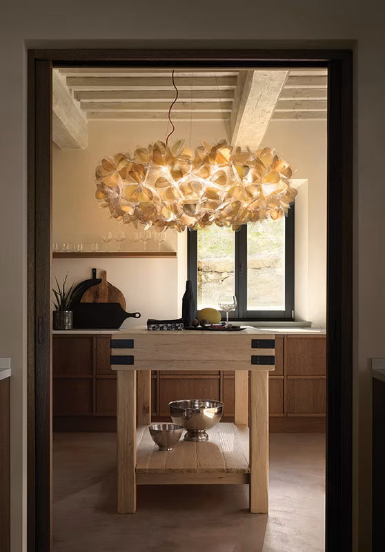 Slamp - Clizia Suspension Lamp - Large - Gold - Transparent Wire