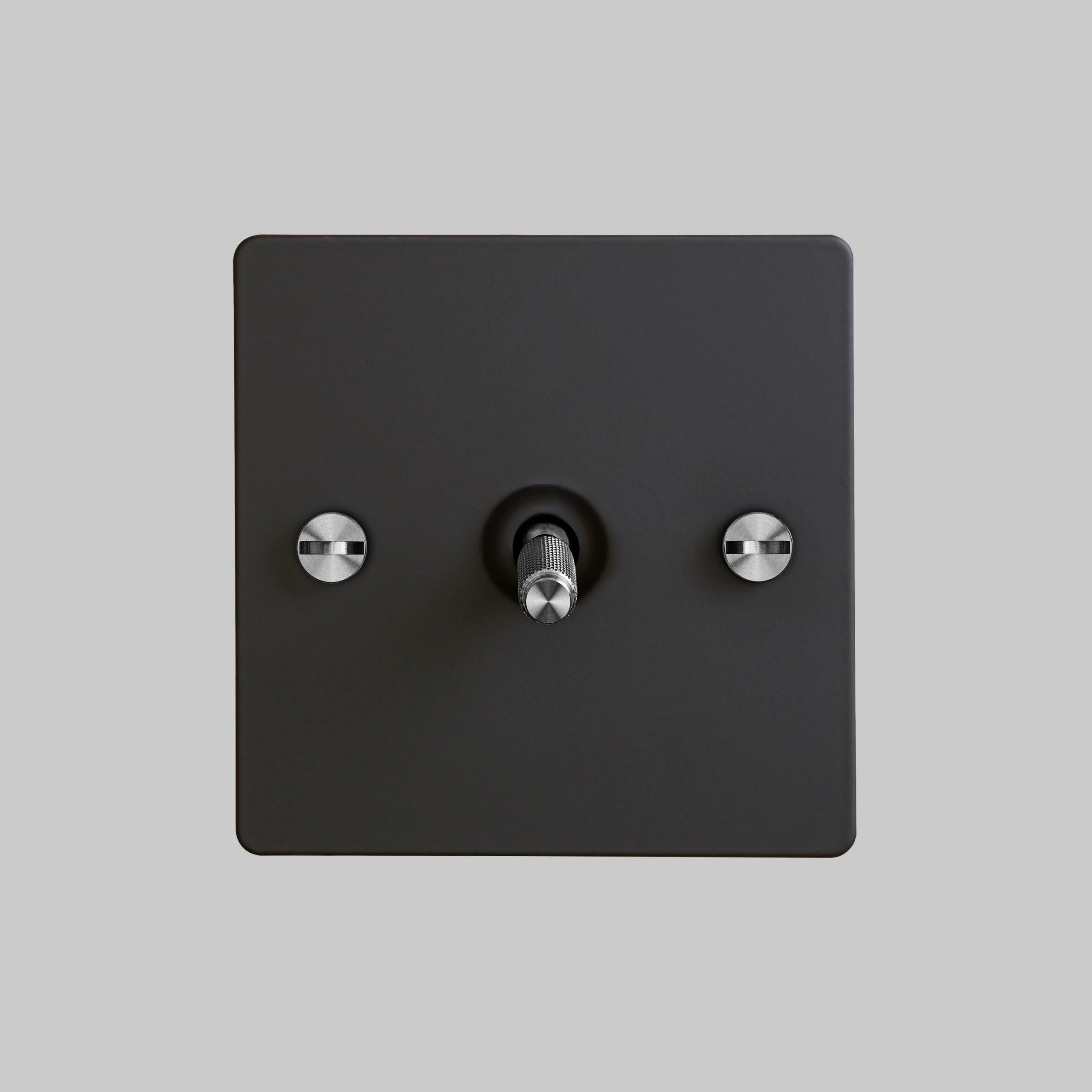 Buster & Punch 1G Toggle Switch - Black Plate - Steel Screws
