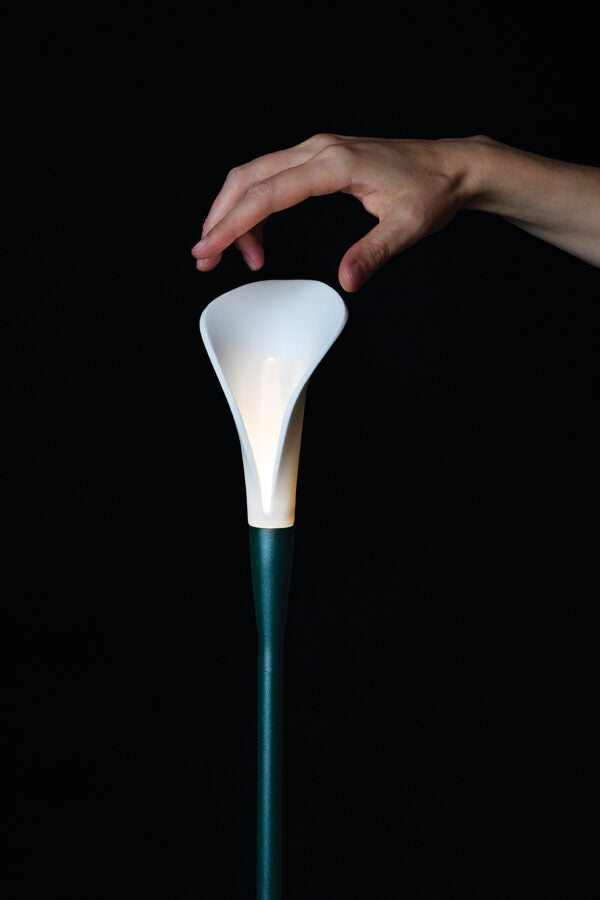 Contardi Bloom Outdoor Lamp Long - White silicon Diffuser - Dark green Frame