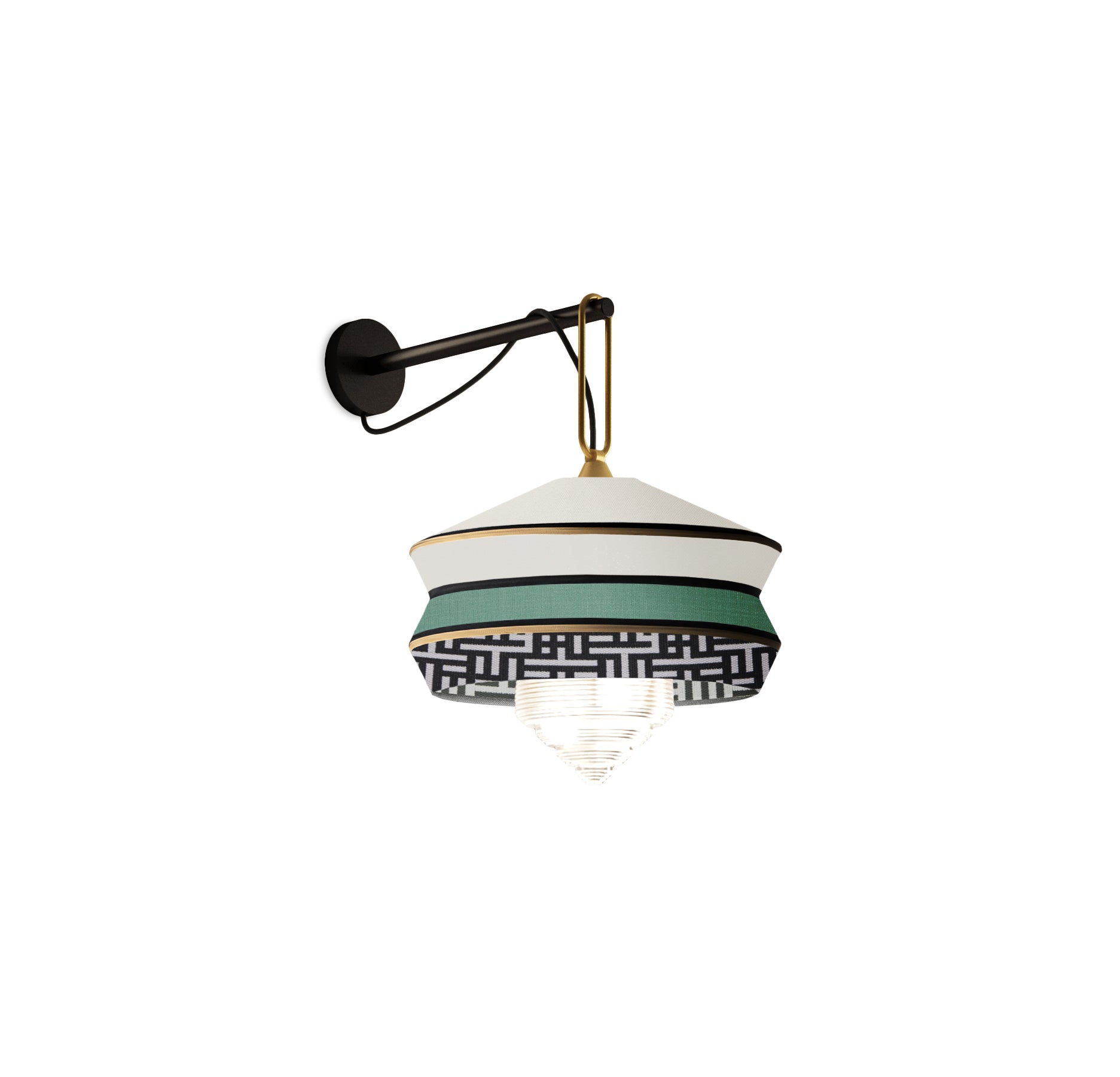 Contardi Lighting Calypso AP Wall Lamp - Antigua - Satin Brass Ring Finish - Mint