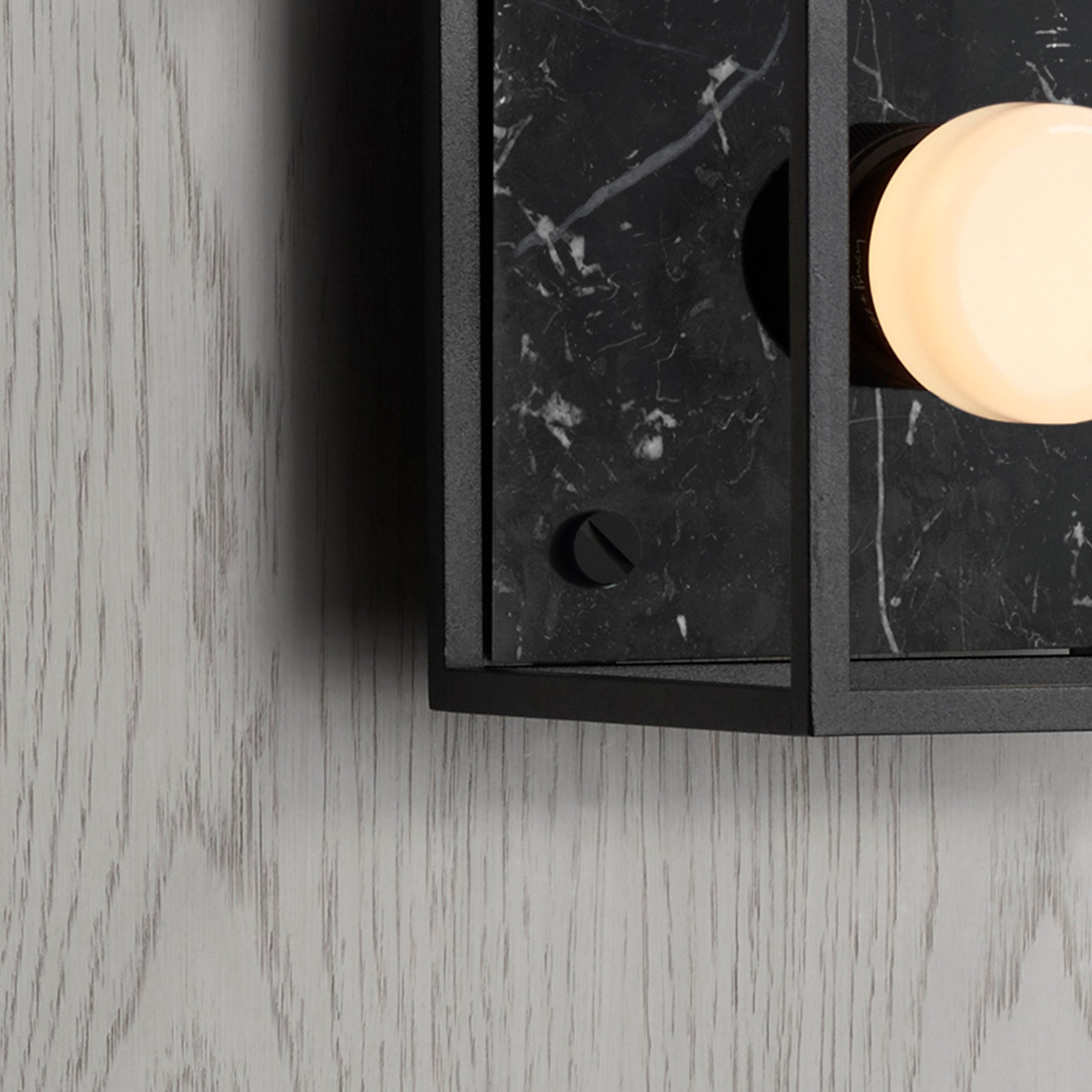 Buster & Punch Caged Wall Light - Small - Black Marble